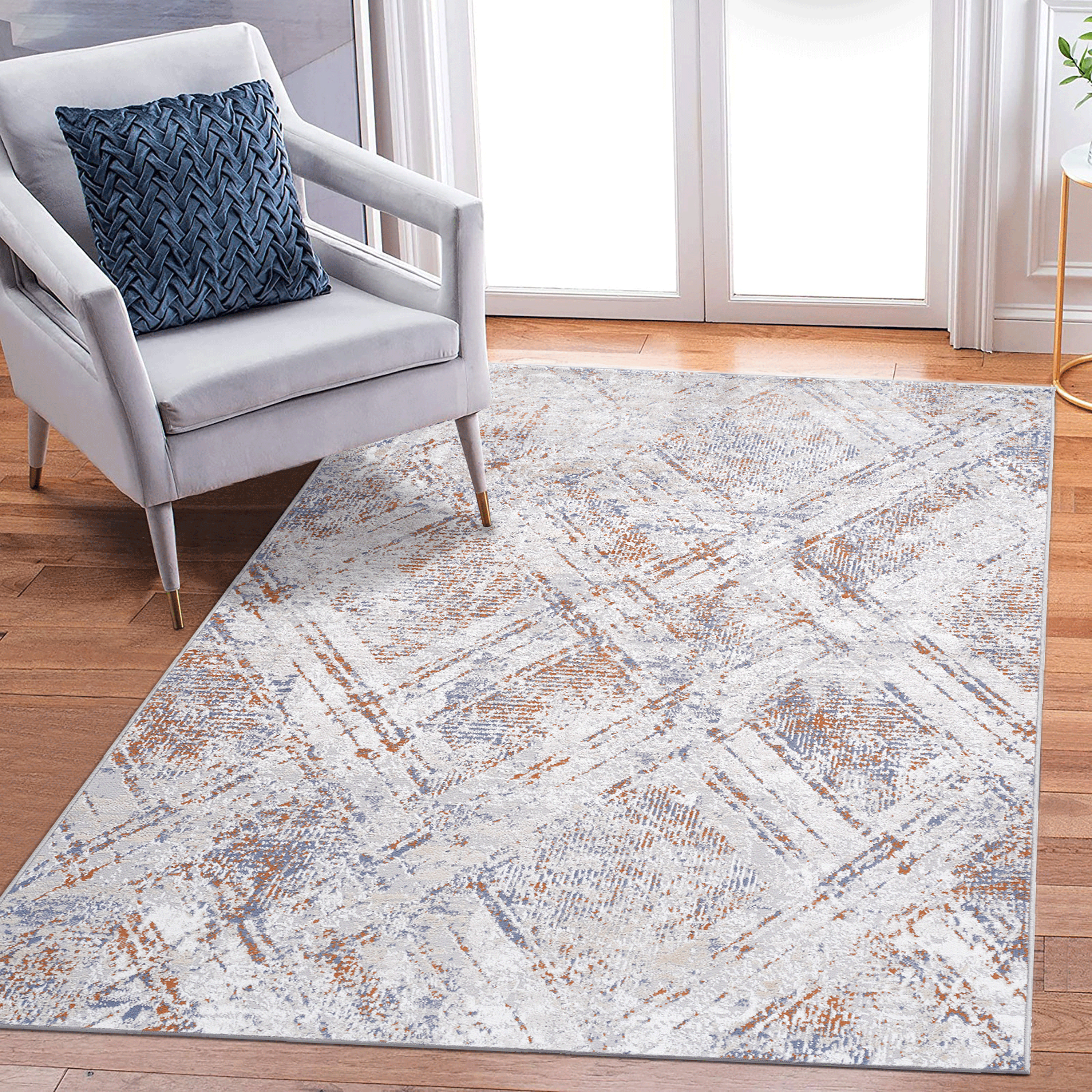 NAAR PAYAS Collection 6X9 Beige / Geometric Area Rug