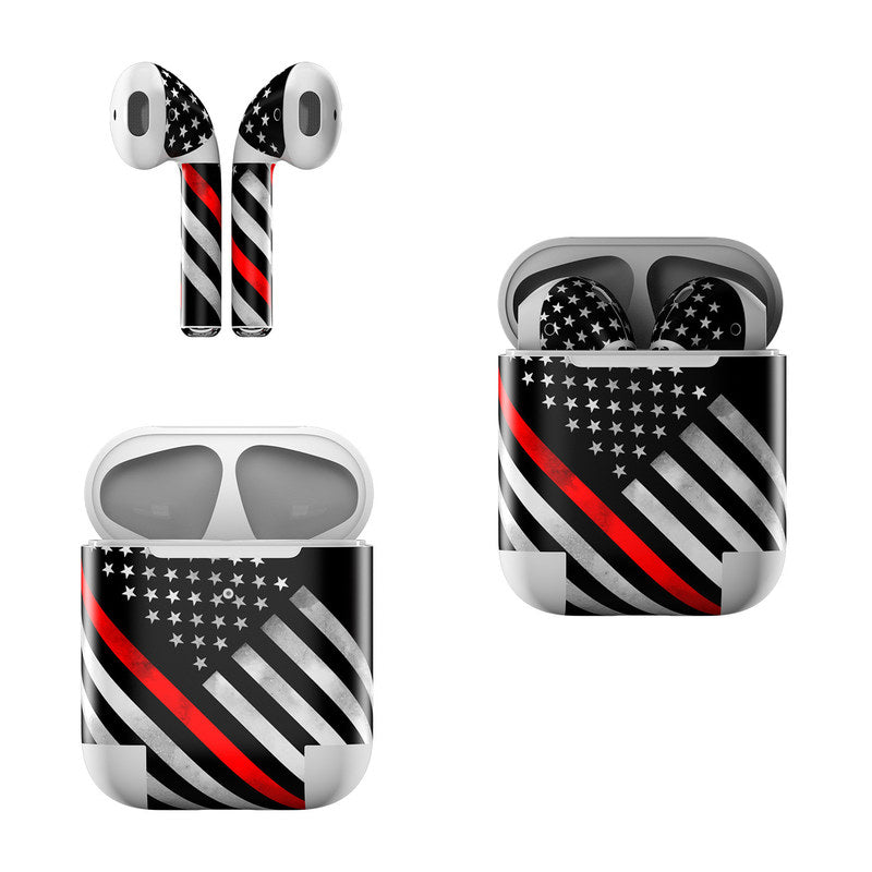Thin Red Line Hero - Apple AirPods Skin