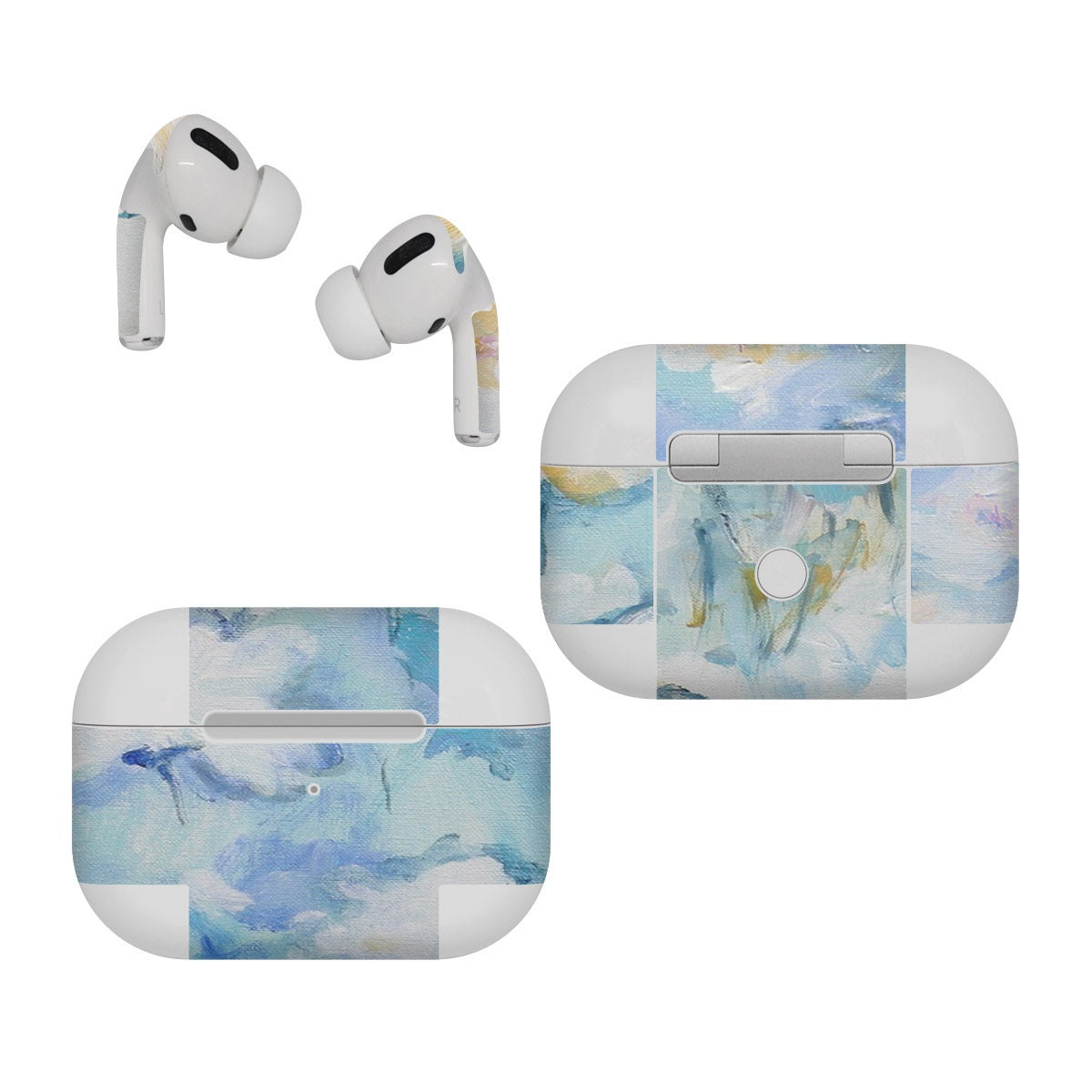 White &amp;amp; Blue - Apple AirPods Pro Skin