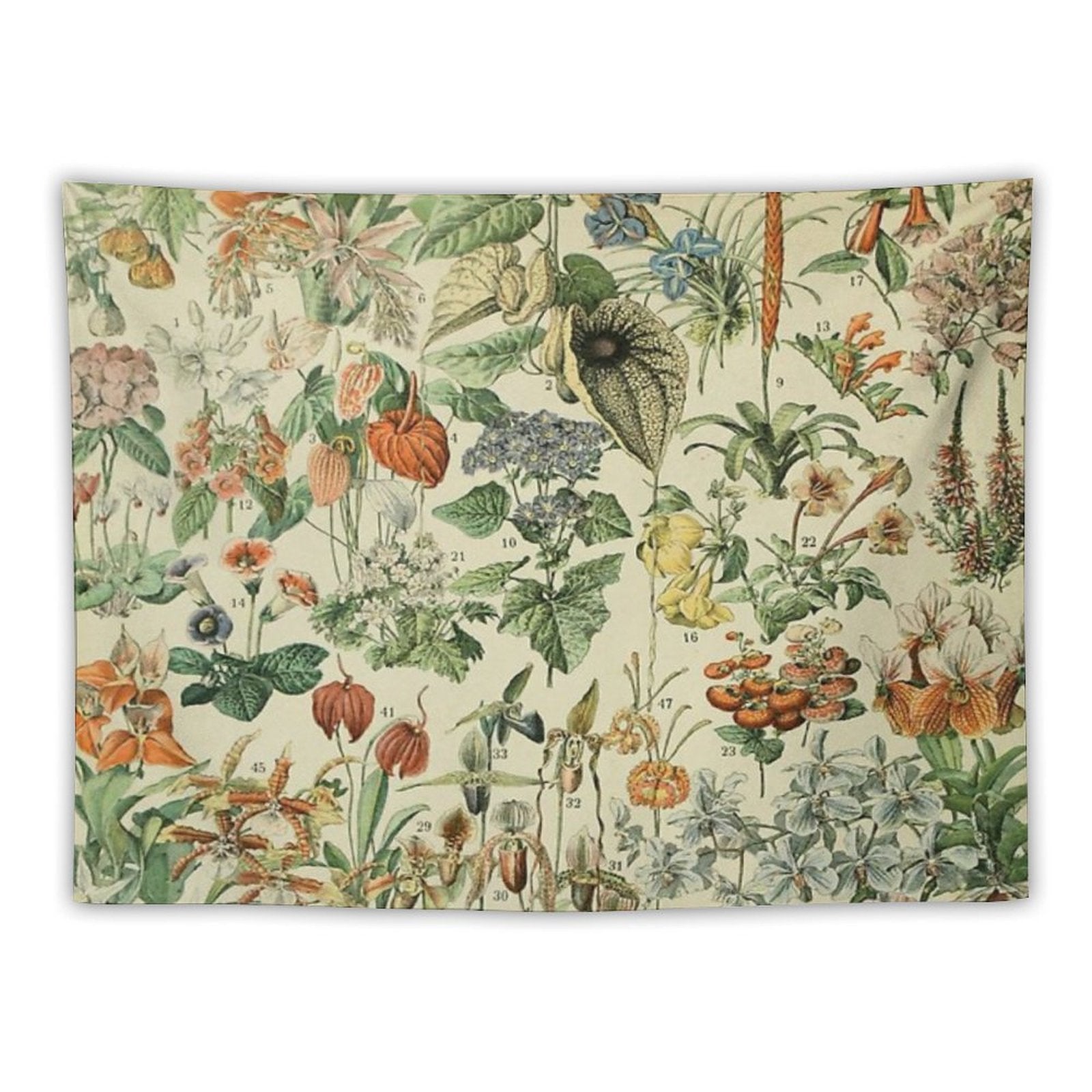 Adolphe Millot Fleurs Vintage Flowers Tapestry