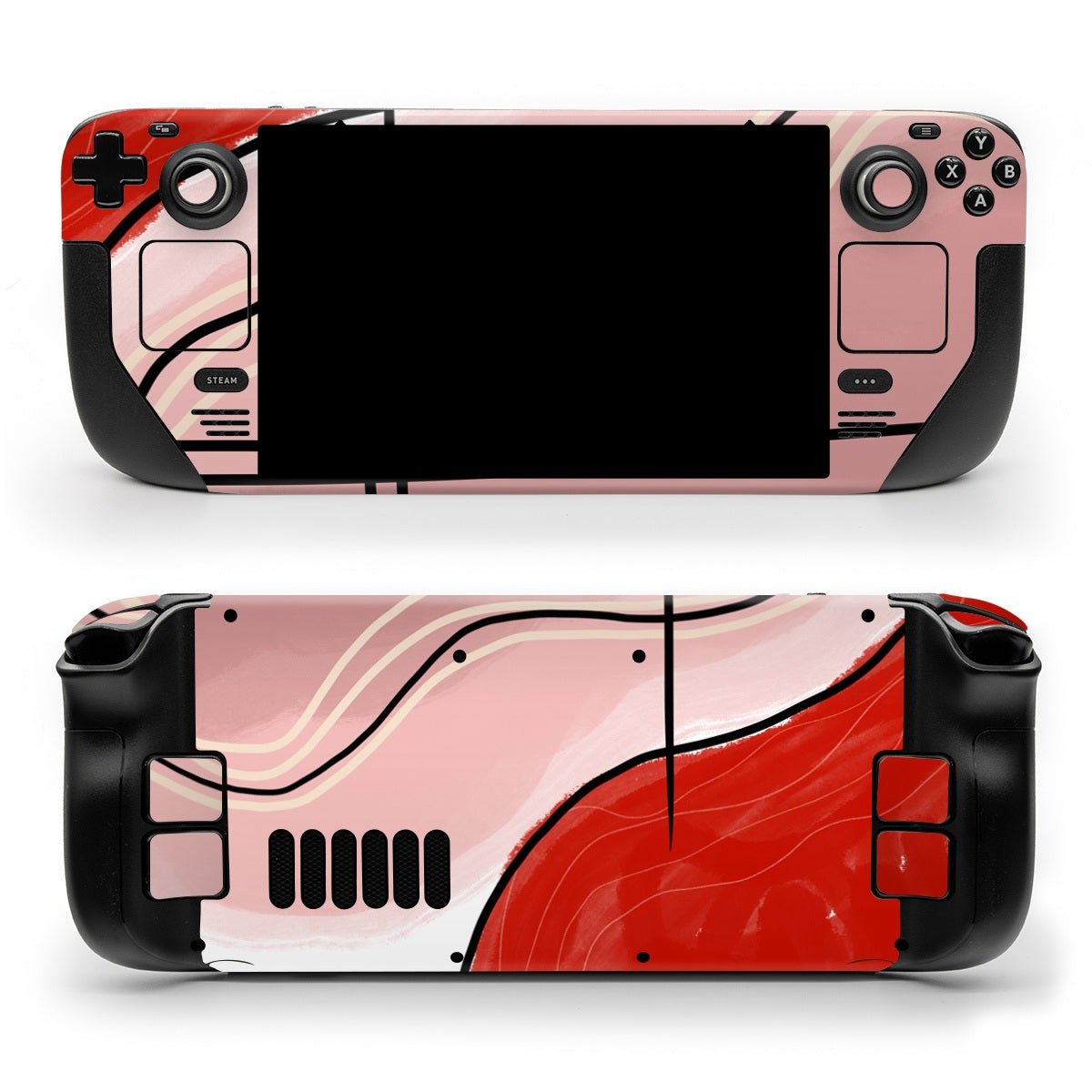 Abstract Red - Valve Steam Deck Skin