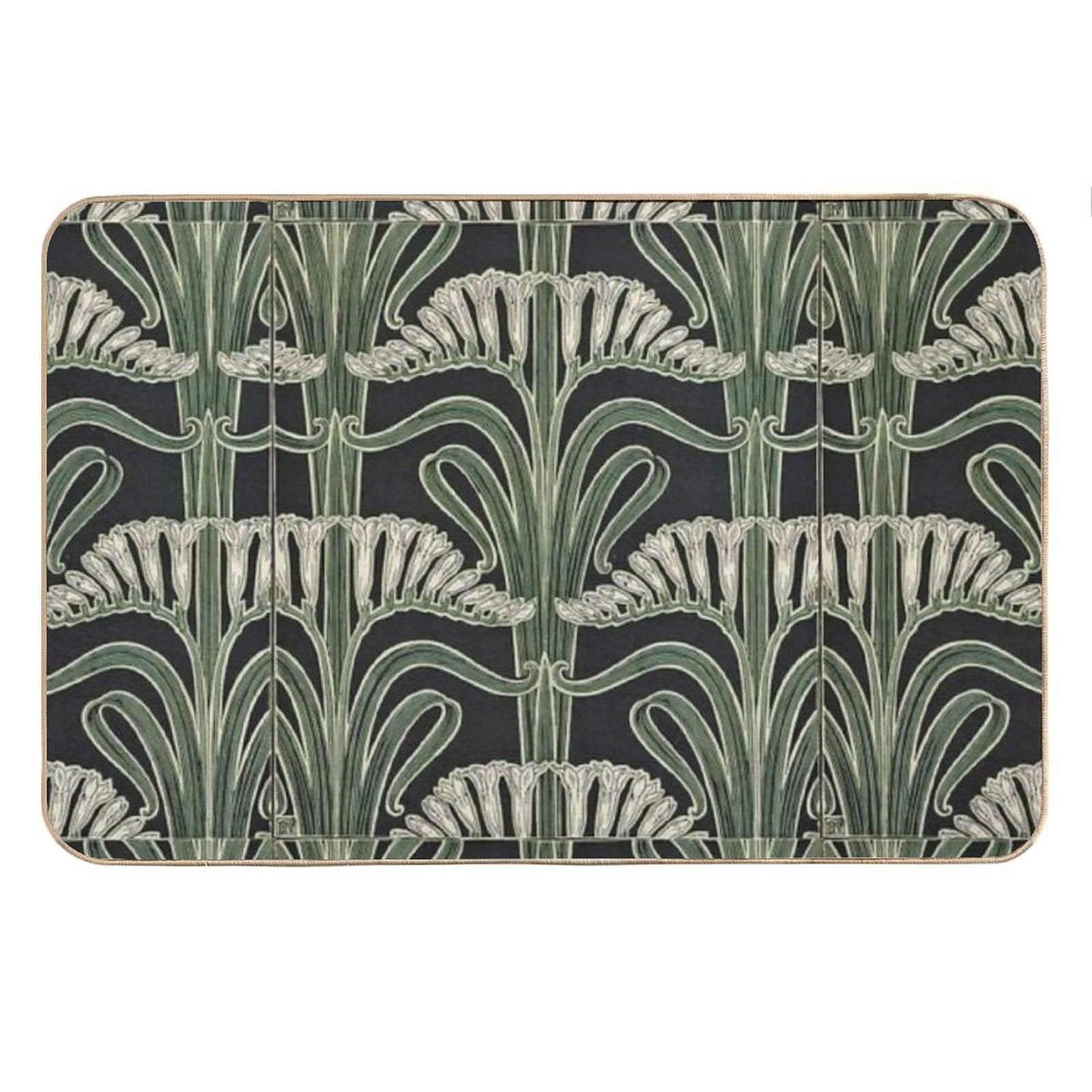 Art Nouveau Botanical Bath Mat