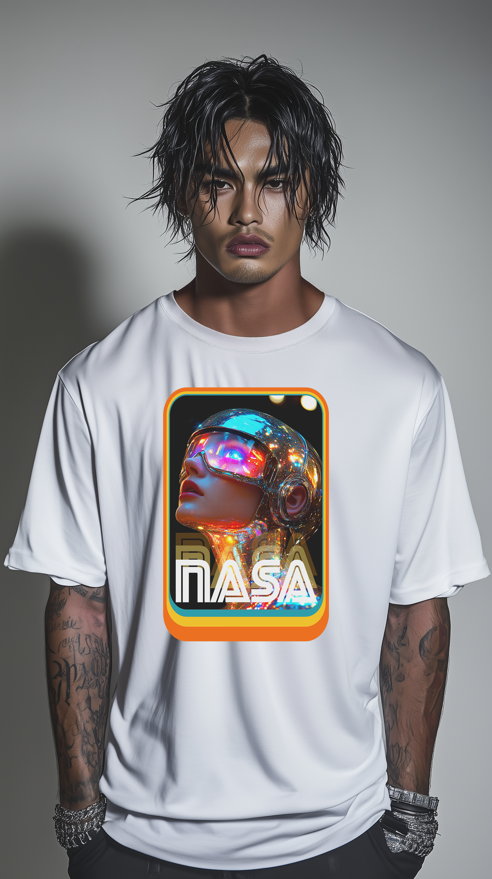 NASA GLITTERBOX Oversized Boxy Tee