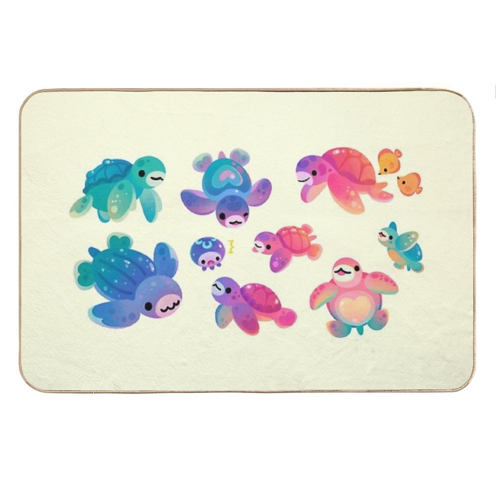 Sea Turtle - Bright Bath Mat