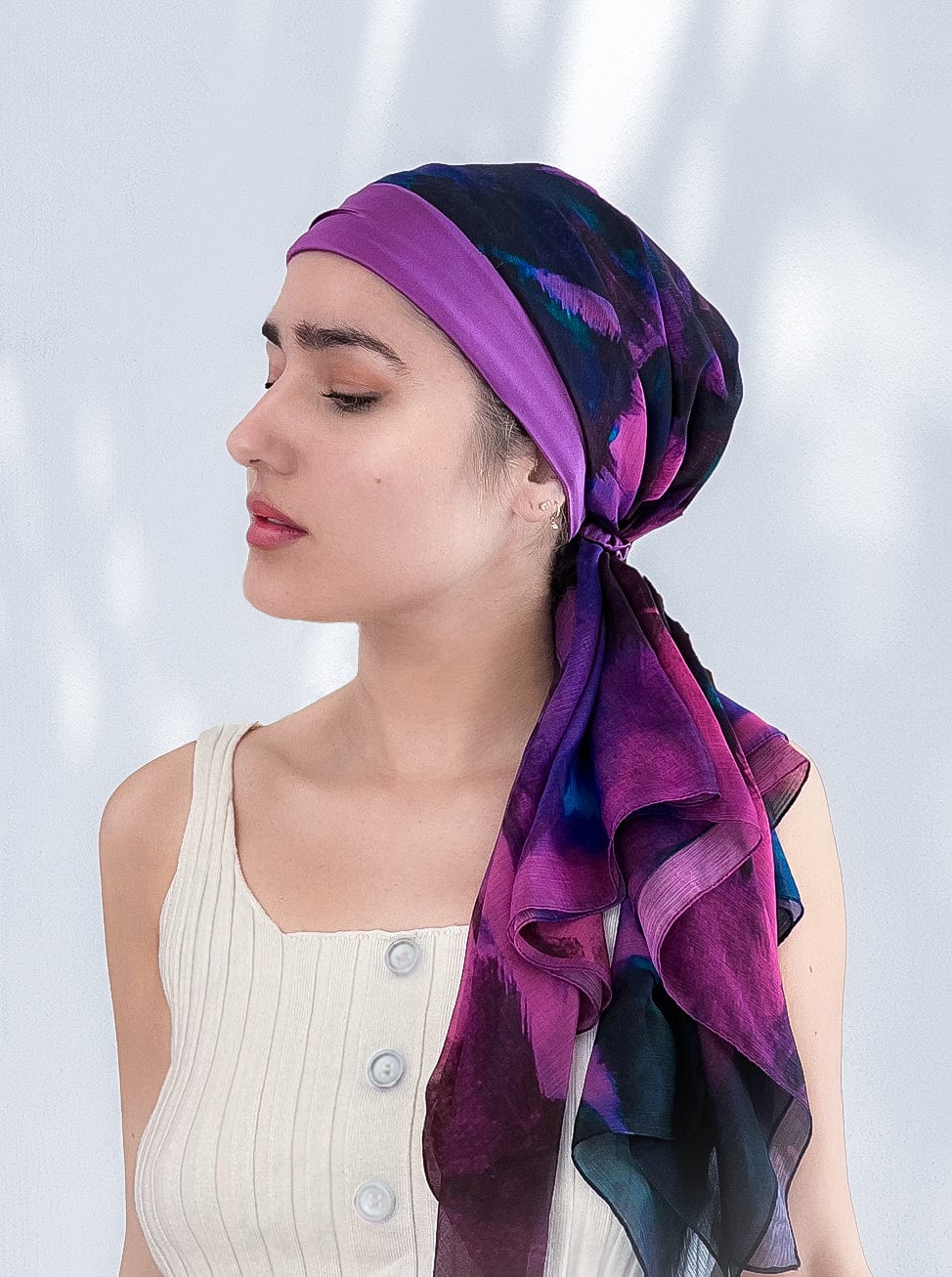 Fine Art Headscarf - Boysenberry