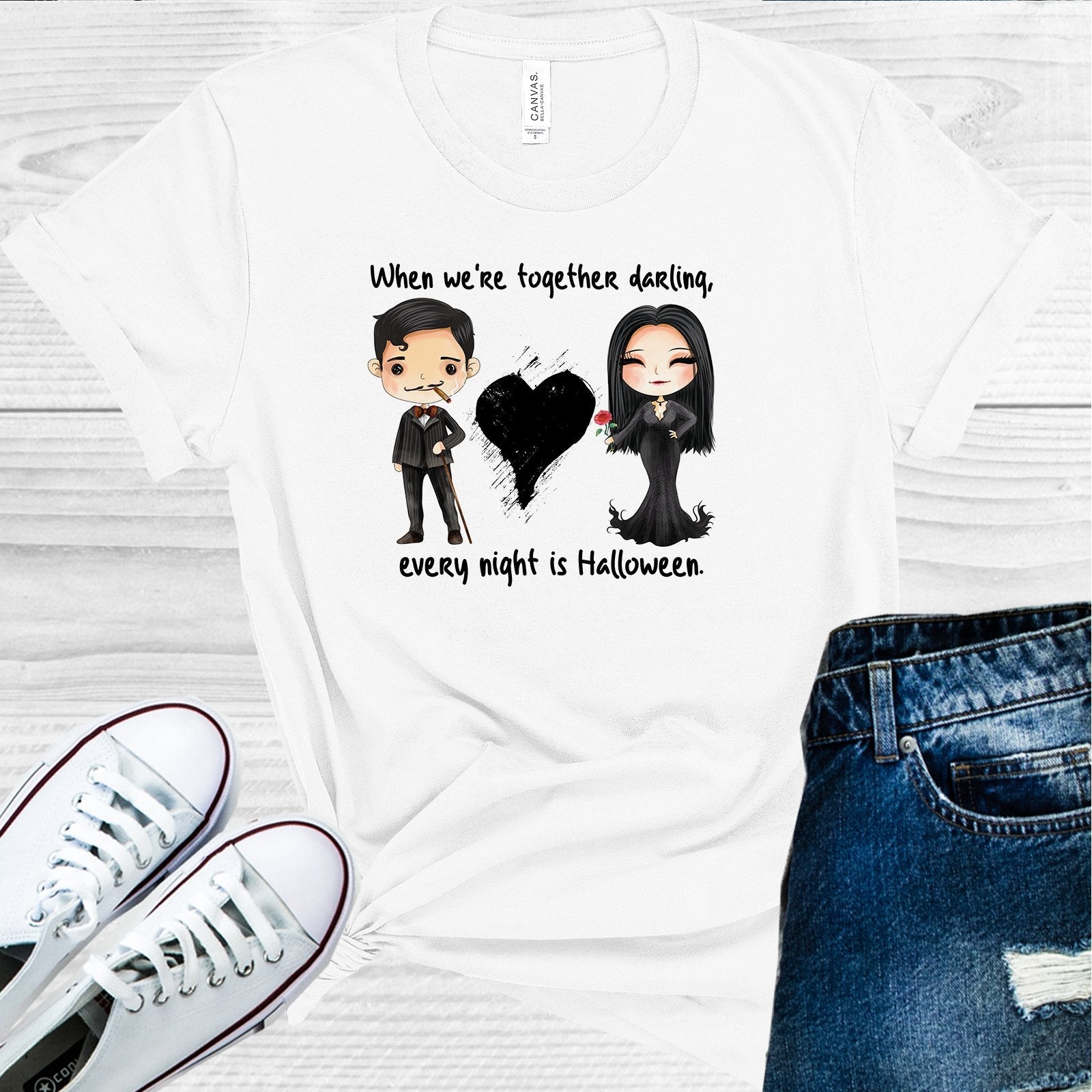 When We&amp;#39;re Together Darling Every Night is Halloween Graphic Tee