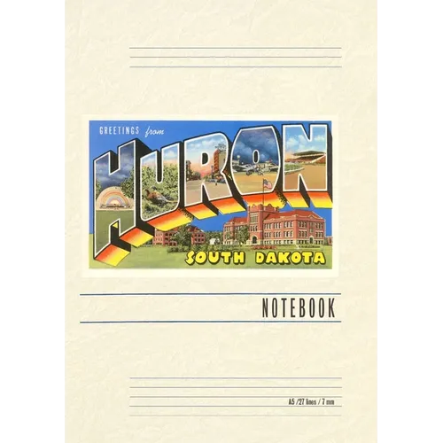 Vintage Lined Notebook Greetings from Huron - Paperback
