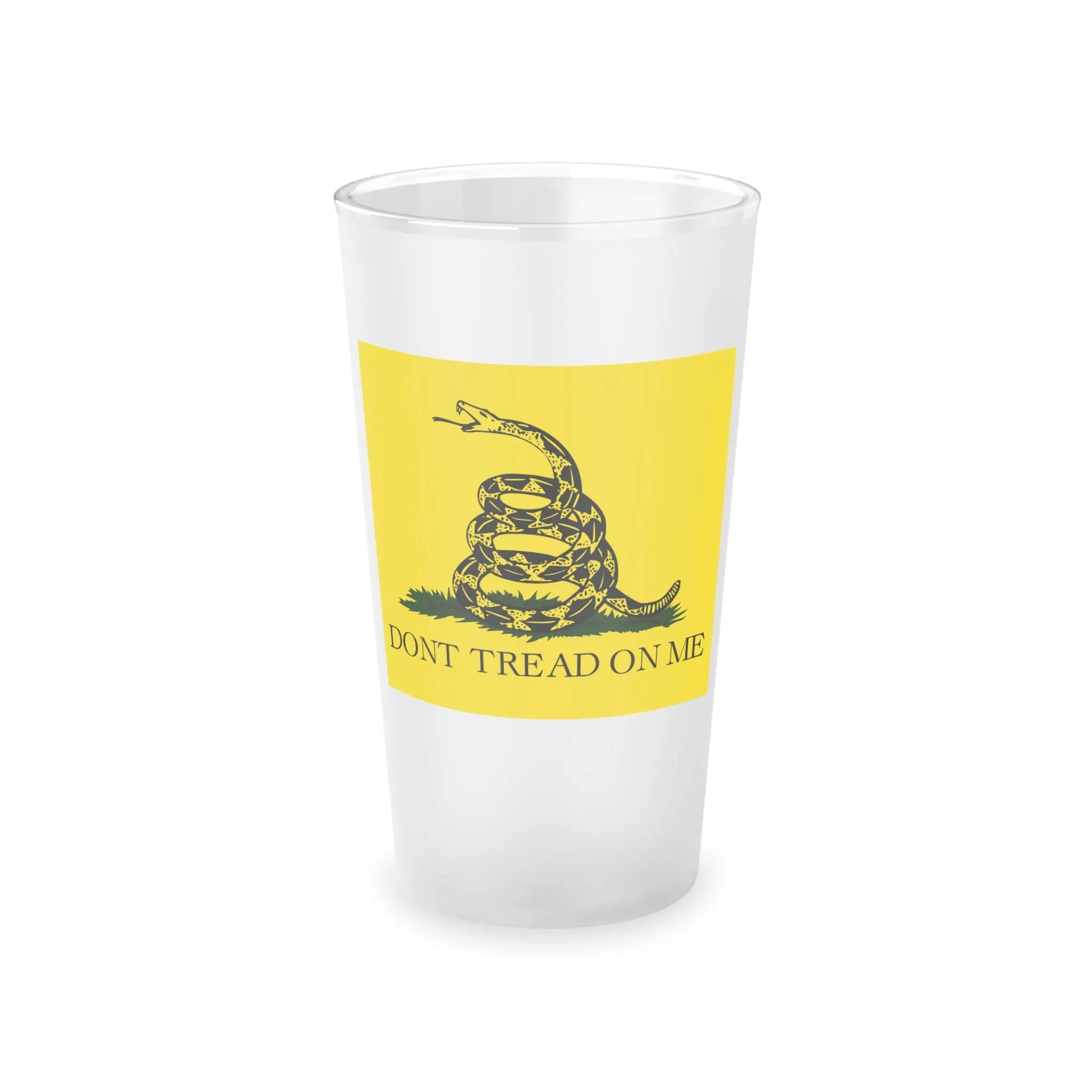 Don&amp;#39;t Tread On Me Gadsden Frosted Pint Glass, 16oz