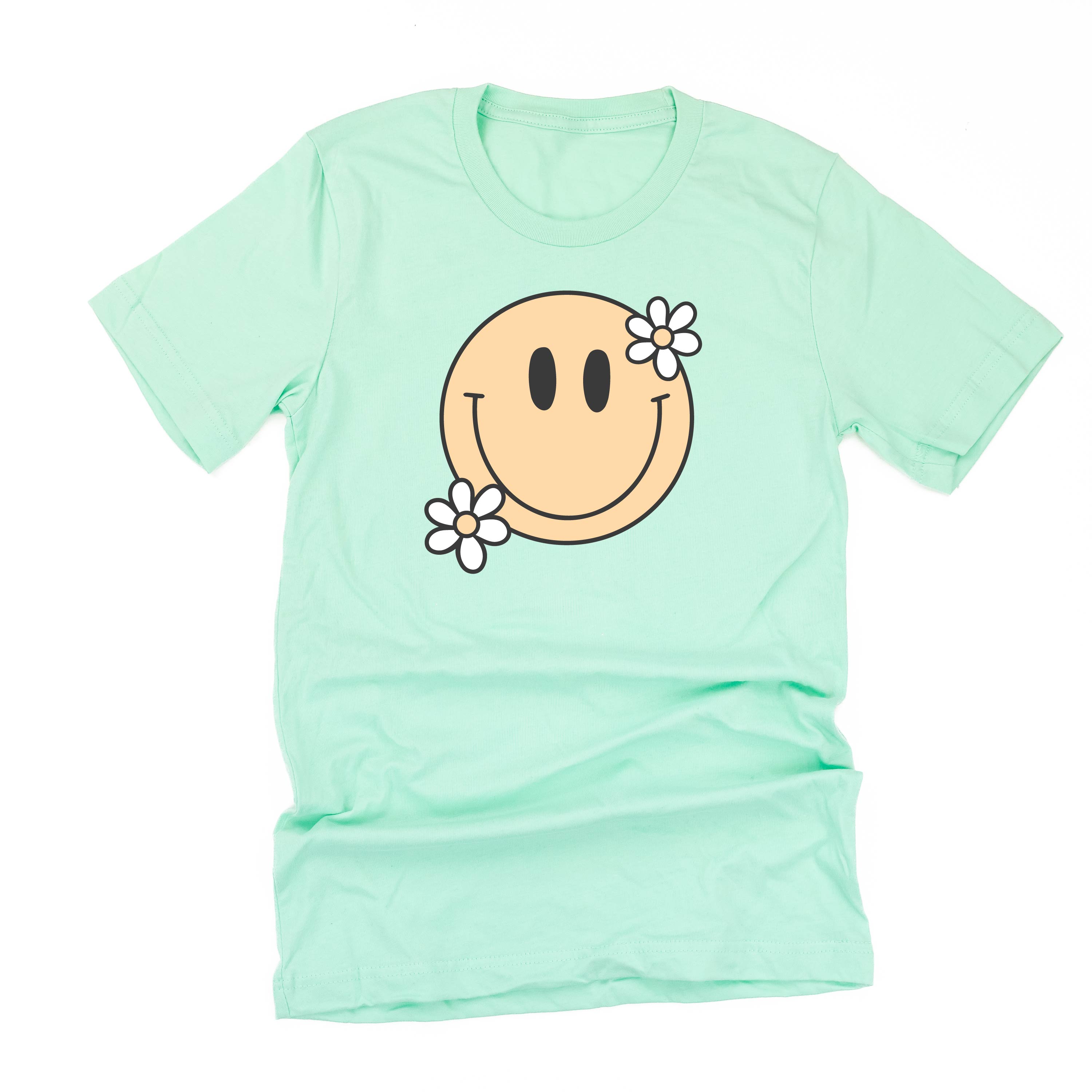 Big Smiley w/ Flowers - Unisex Tee