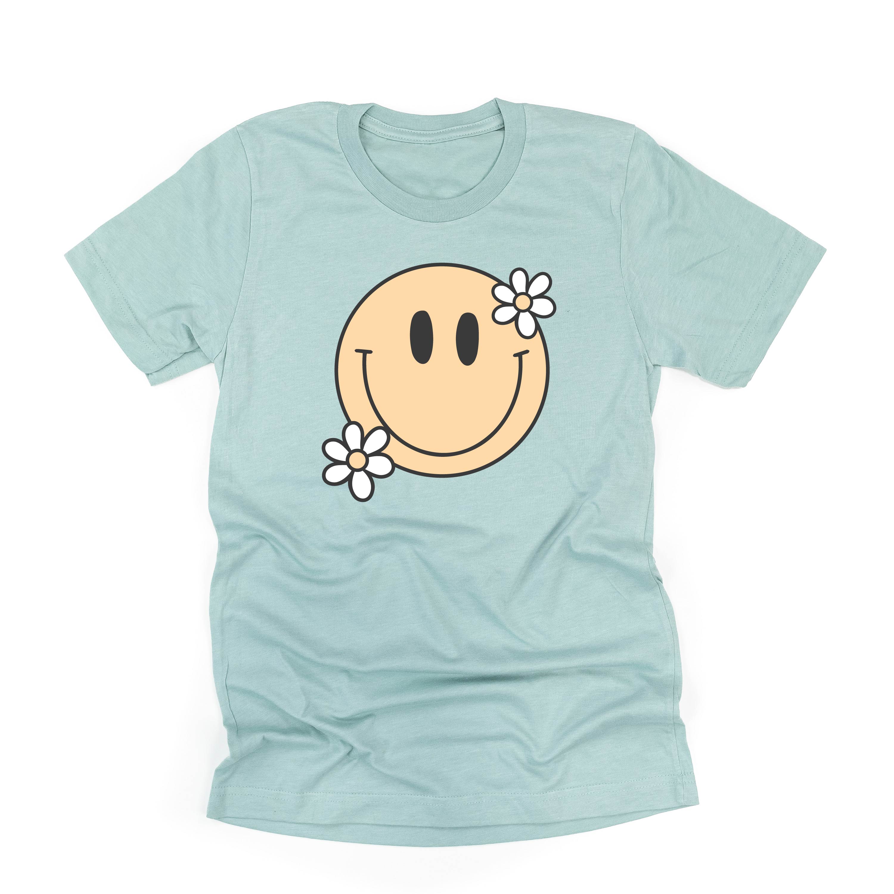 Big Smiley w/ Flowers - Unisex Tee