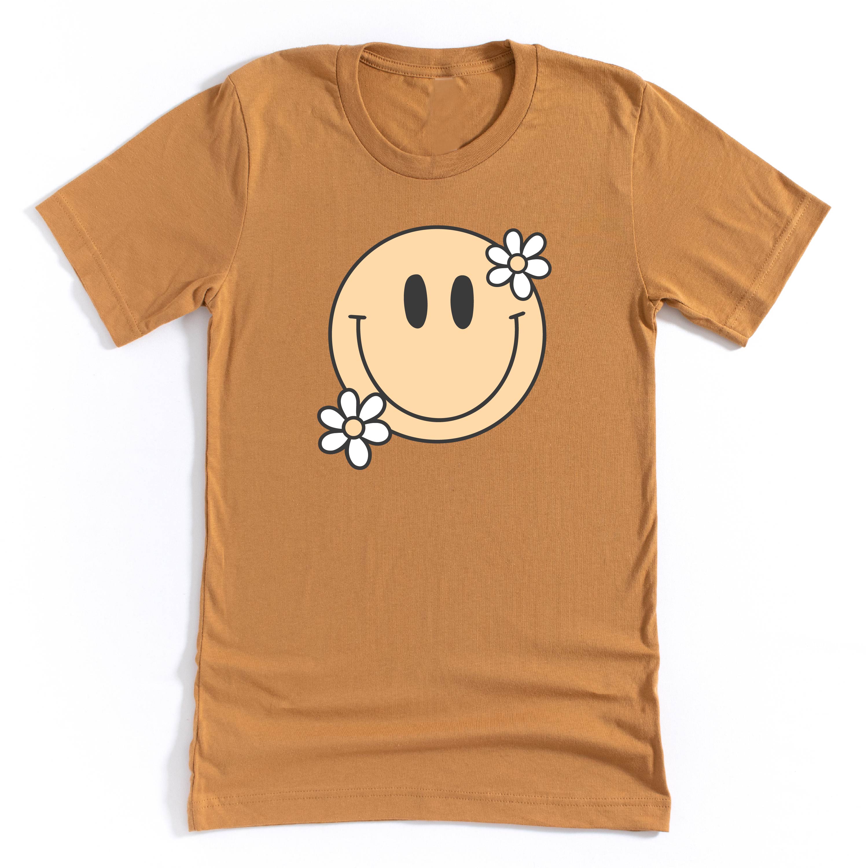 Big Smiley w/ Flowers - Unisex Tee