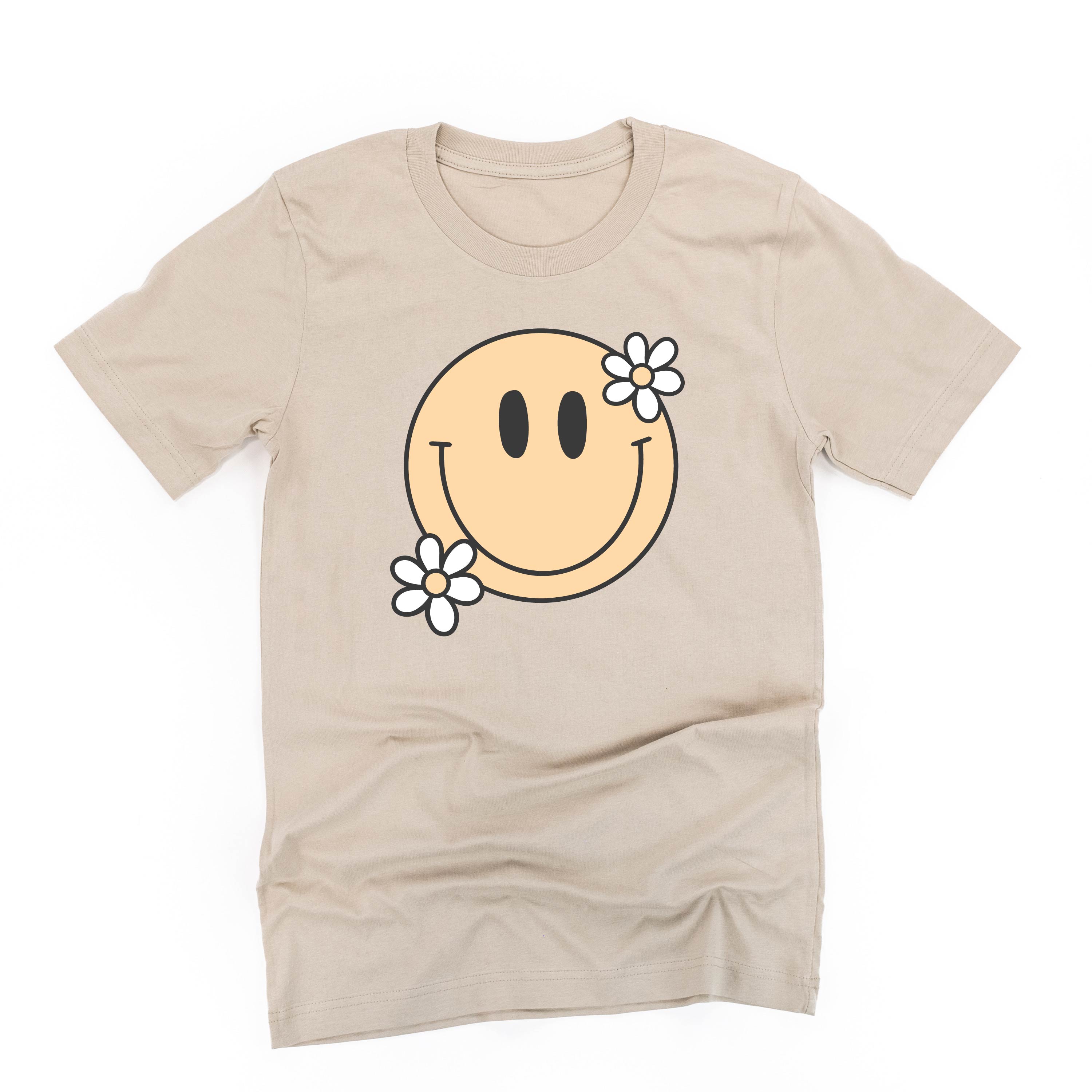 Big Smiley w/ Flowers - Unisex Tee