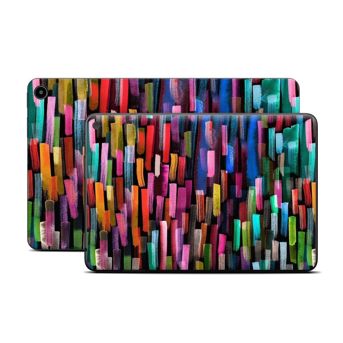 Colorful Brushstrokes Black - Amazon Fire Skin