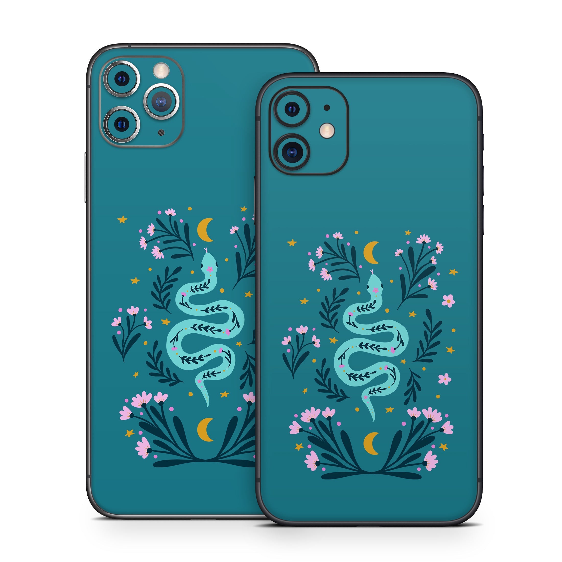 Snake and Flowers - Apple iPhone 11 Skin