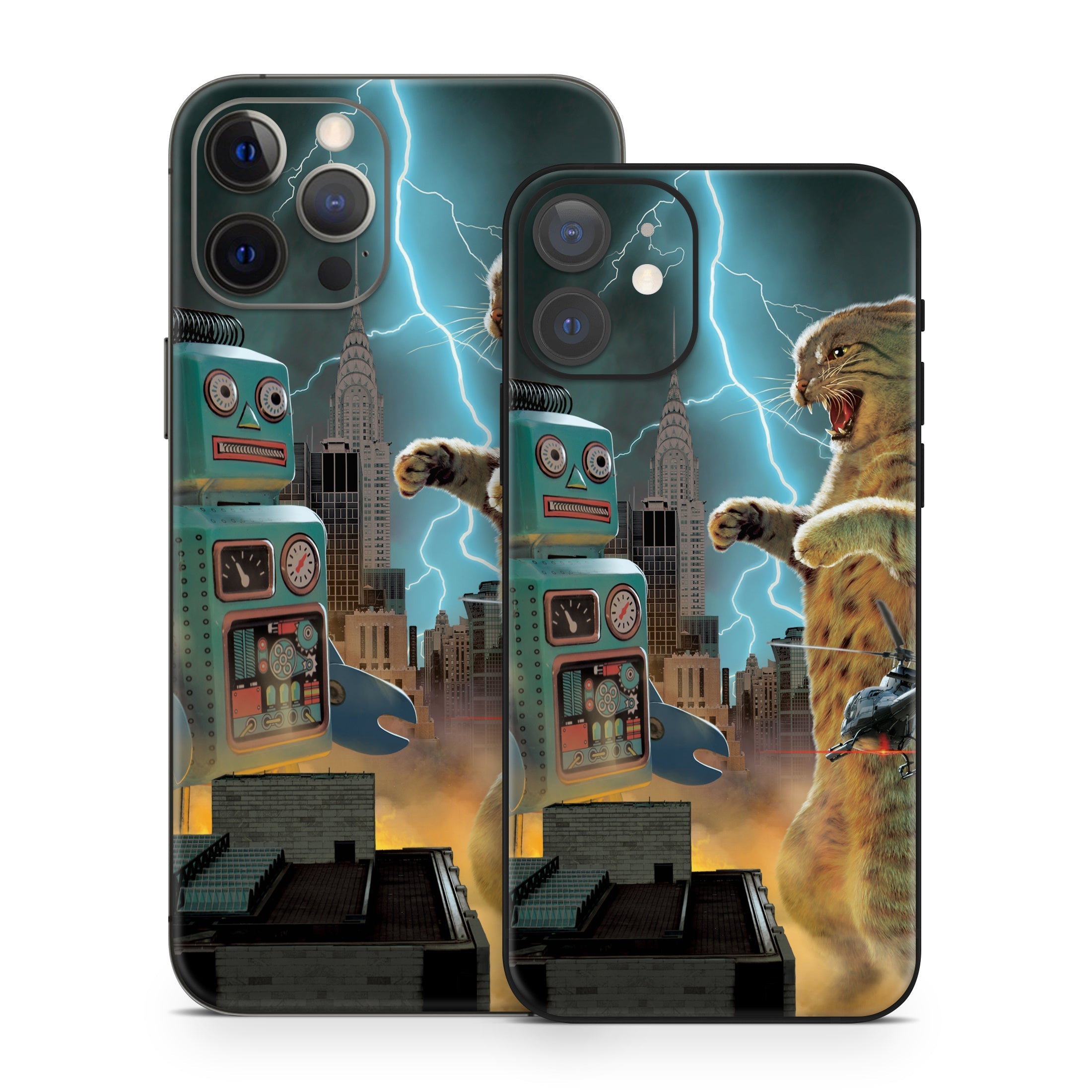 Catzilla Vs Robot - Apple iPhone 12 Skin