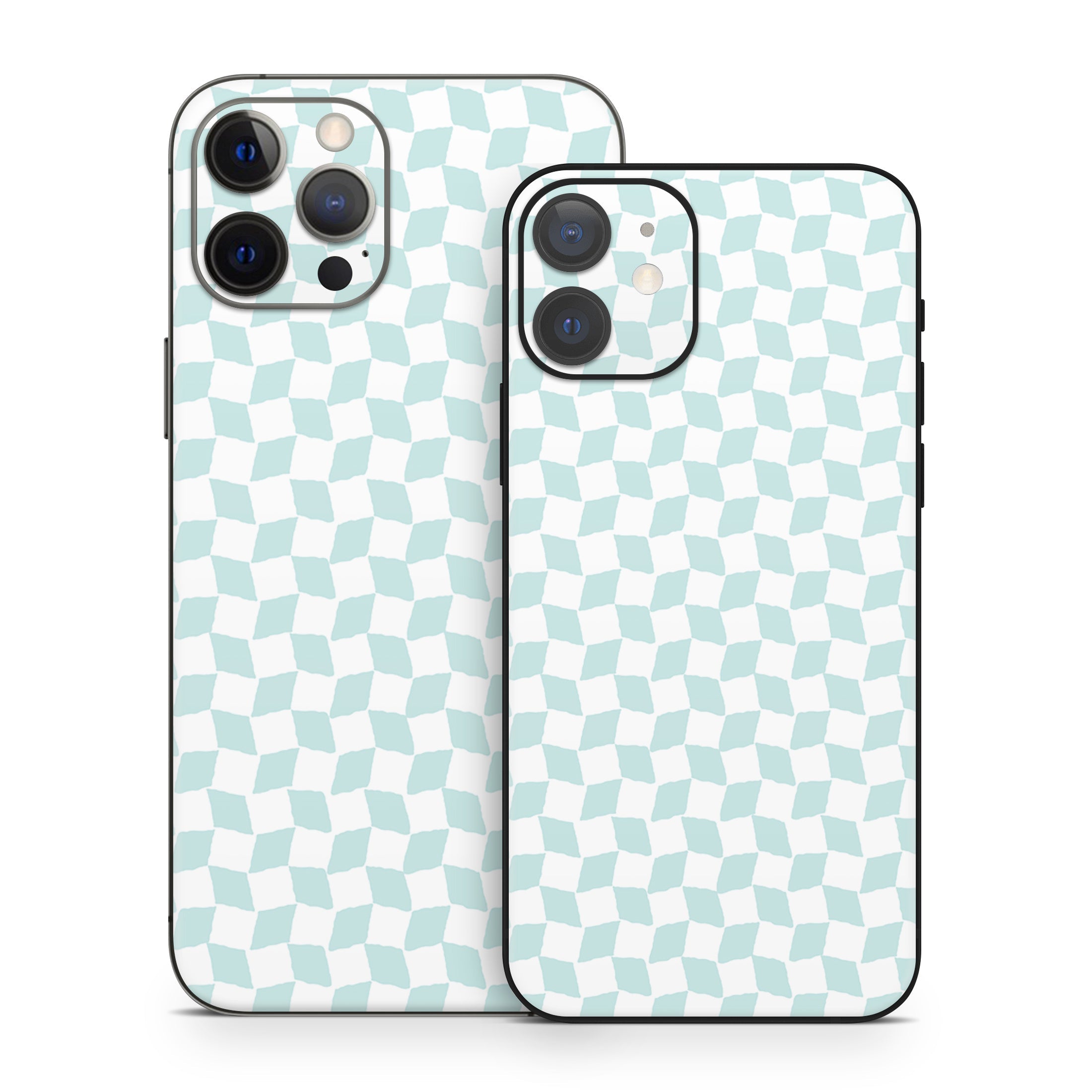 Checker Light Blue - Apple iPhone 12 Skin