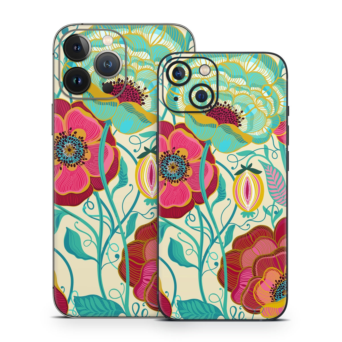 Golden Flowers - Apple iPhone 13 Skin