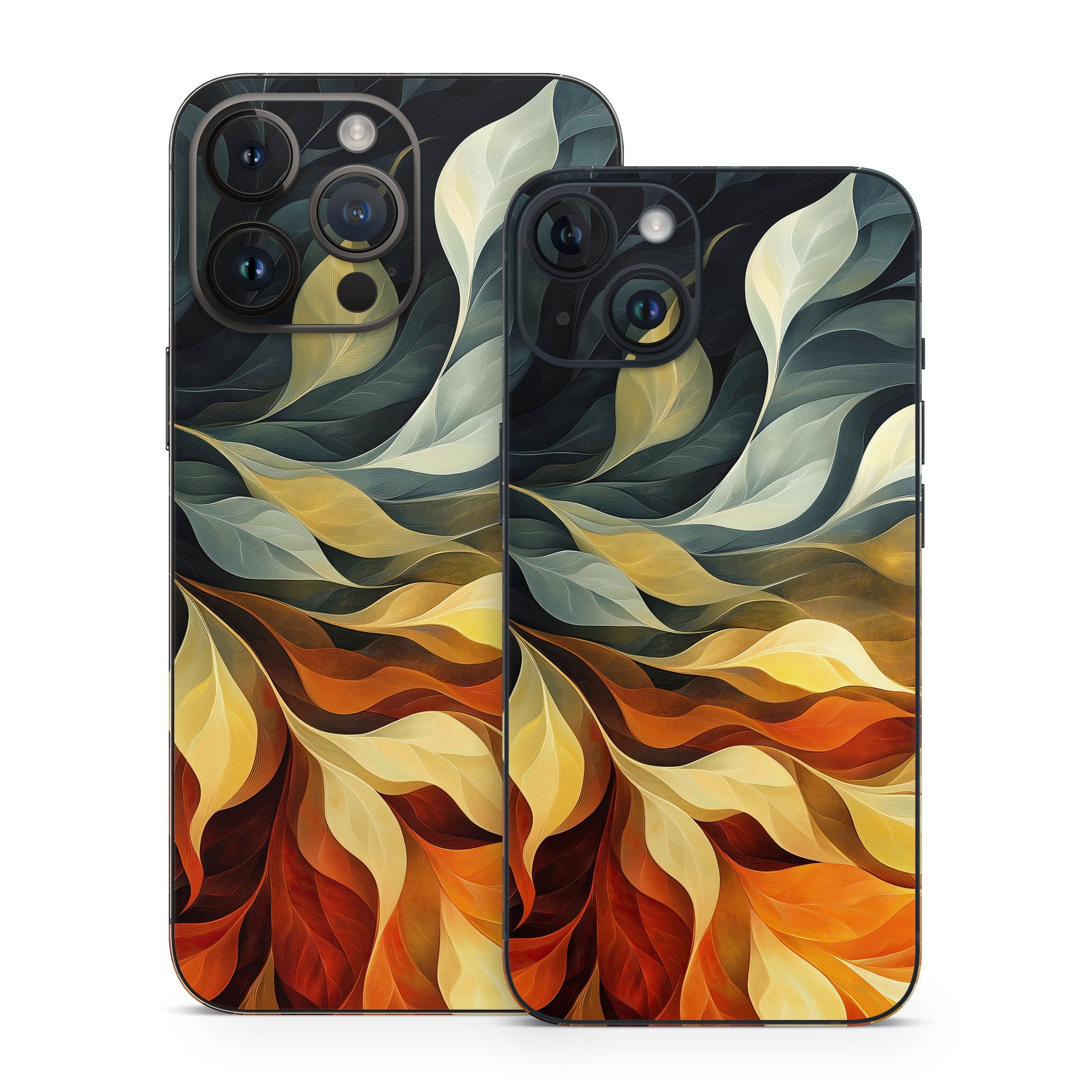 Orange and Charcoal - Apple iPhone 14 Skin