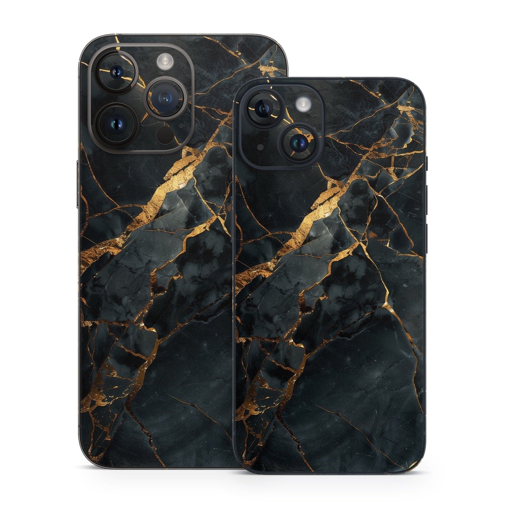 Repaired Black Marble - Apple iPhone 14 Skin