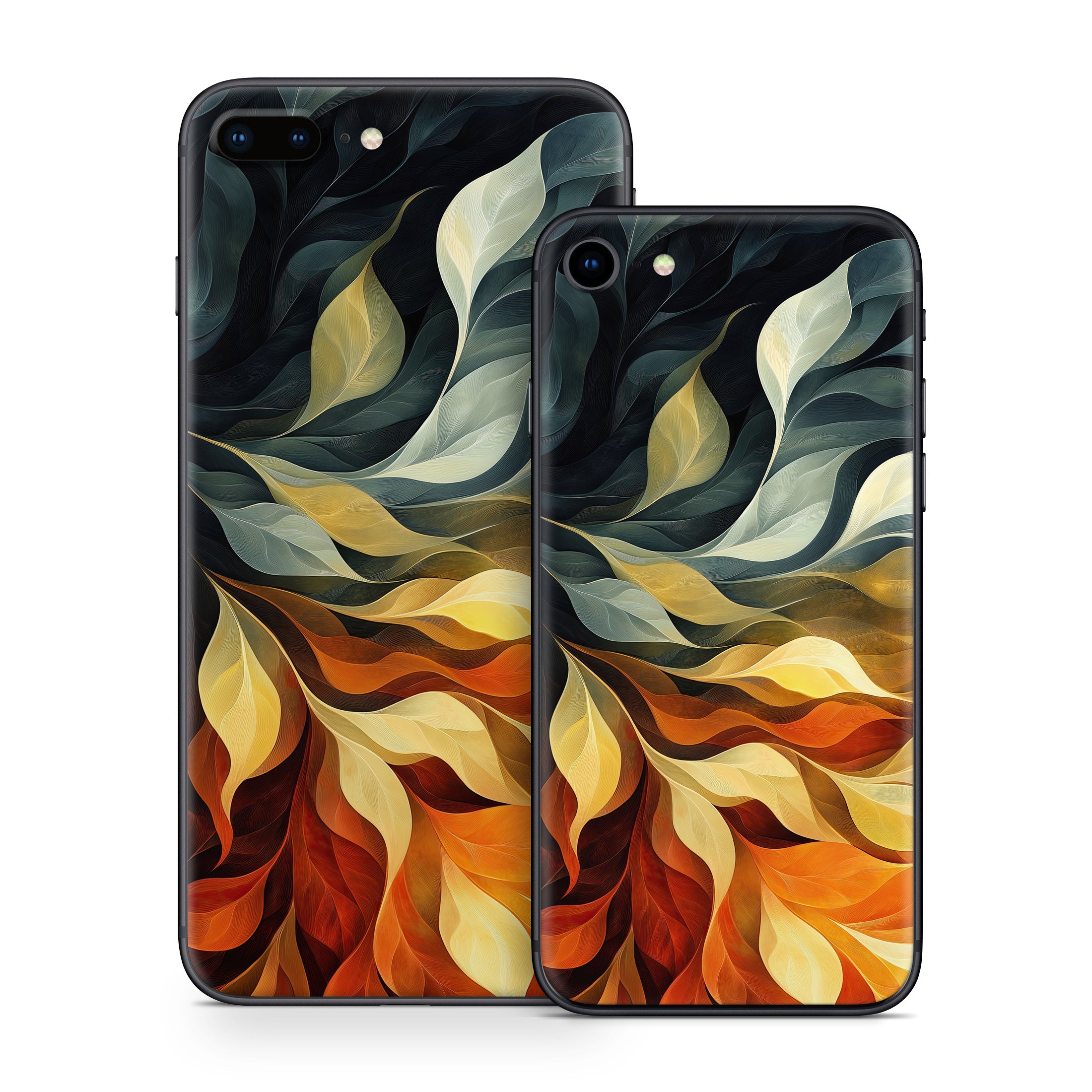 Orange and Charcoal - Apple iPhone 8 Skin