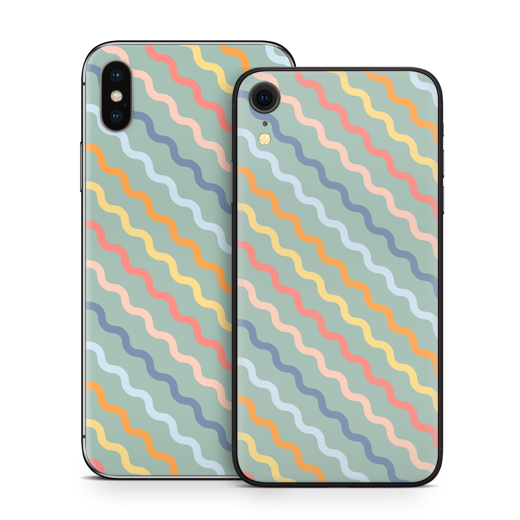 Wavy Diagonal Lines - Apple iPhone X Skin