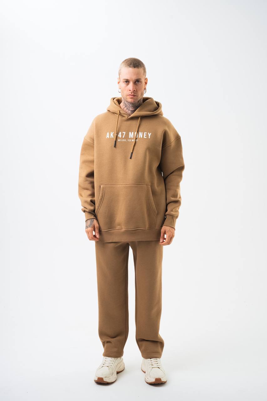 Oversize &#39;Money Power&#39; Graphic Hoodie – Heavyweight Streetwear Sweatshirt