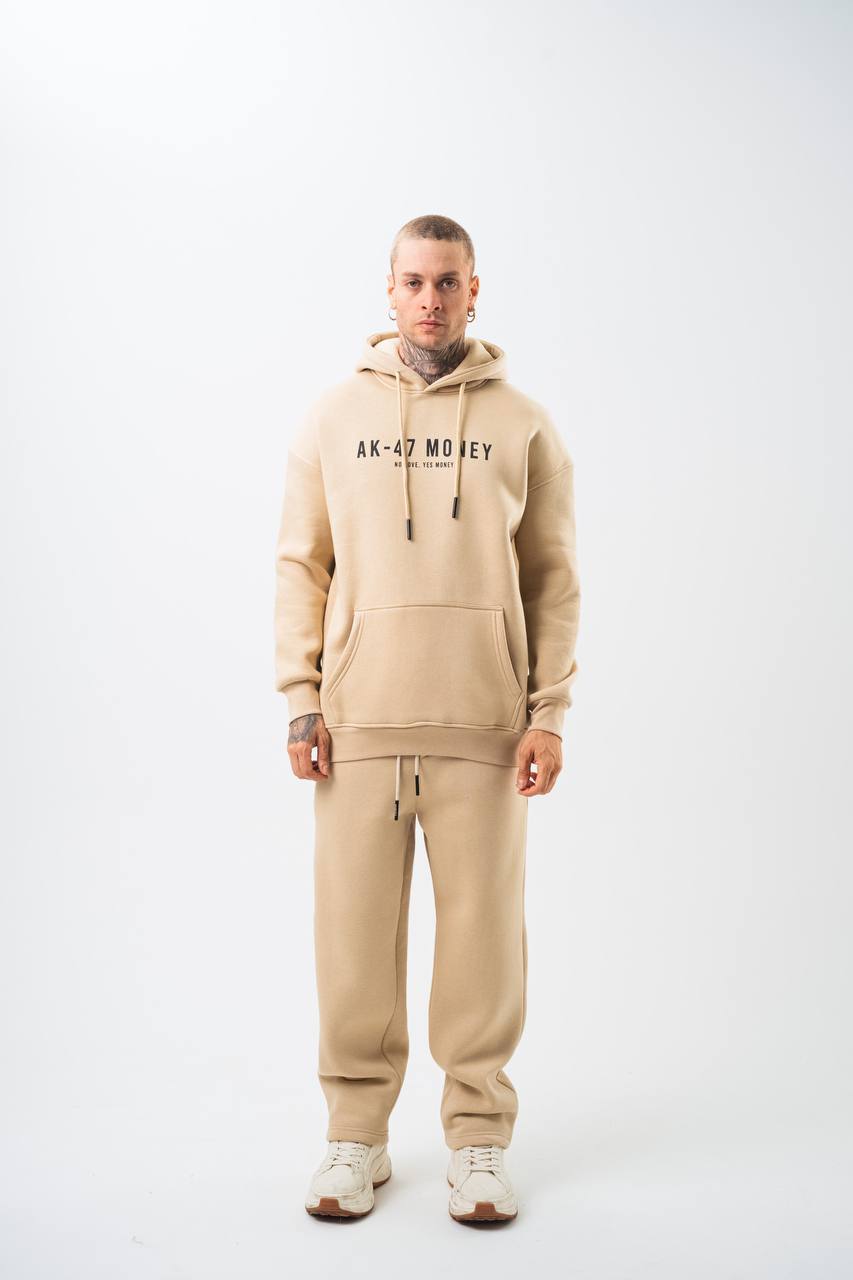 Oversize &#39;Money Power&#39; Graphic Hoodie – Heavyweight Streetwear Sweatshirt