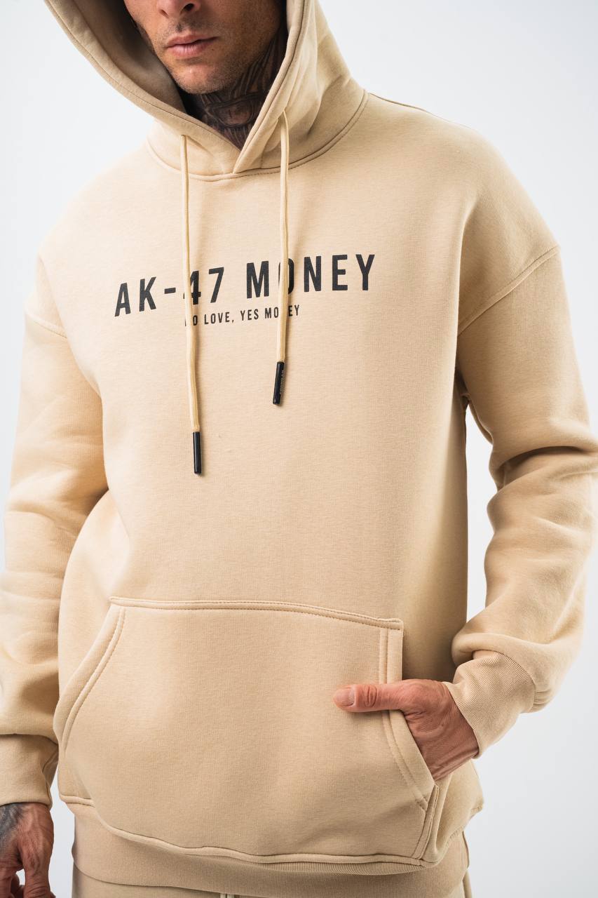 Oversize &#39;Money Power&#39; Graphic Hoodie – Heavyweight Streetwear Sweatshirt