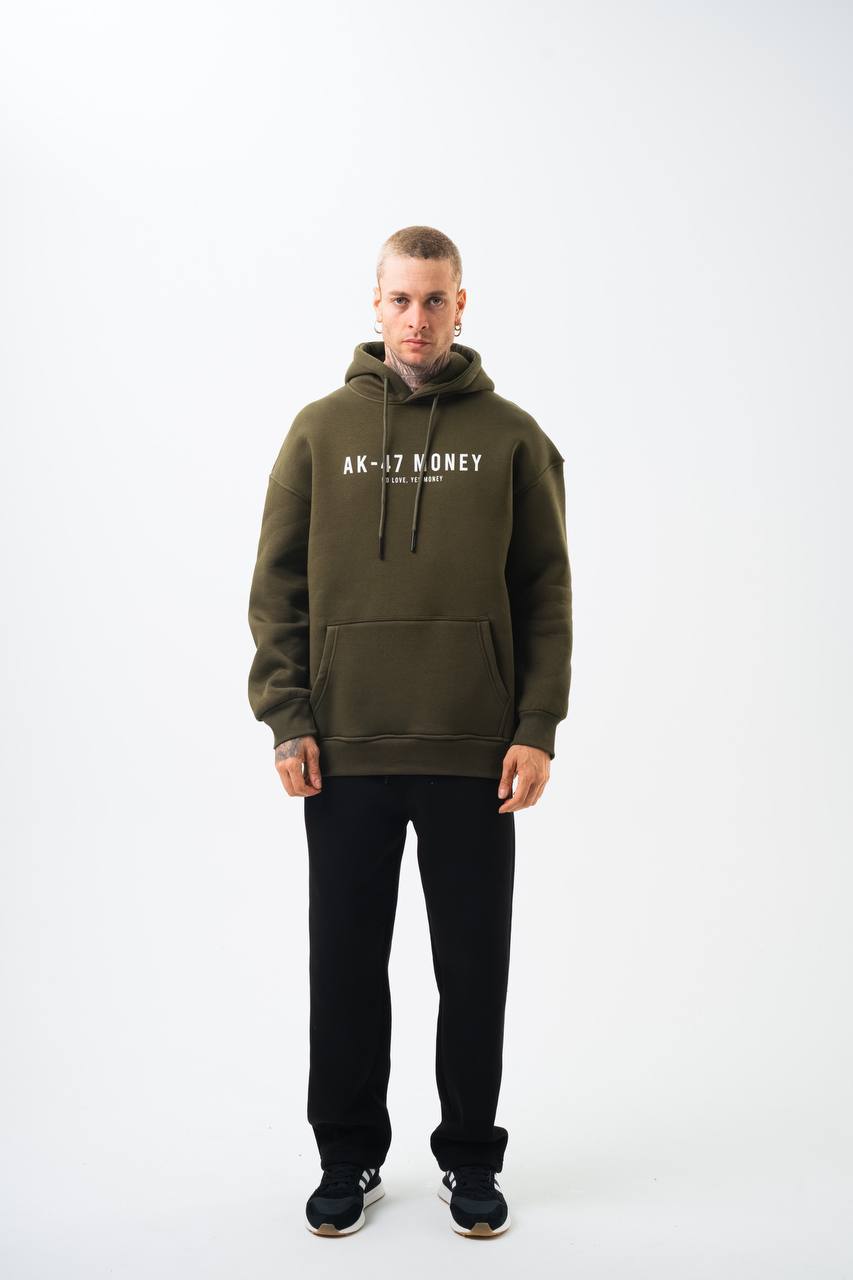 Oversize &#39;Money Power&#39; Graphic Hoodie – Heavyweight Streetwear Sweatshirt