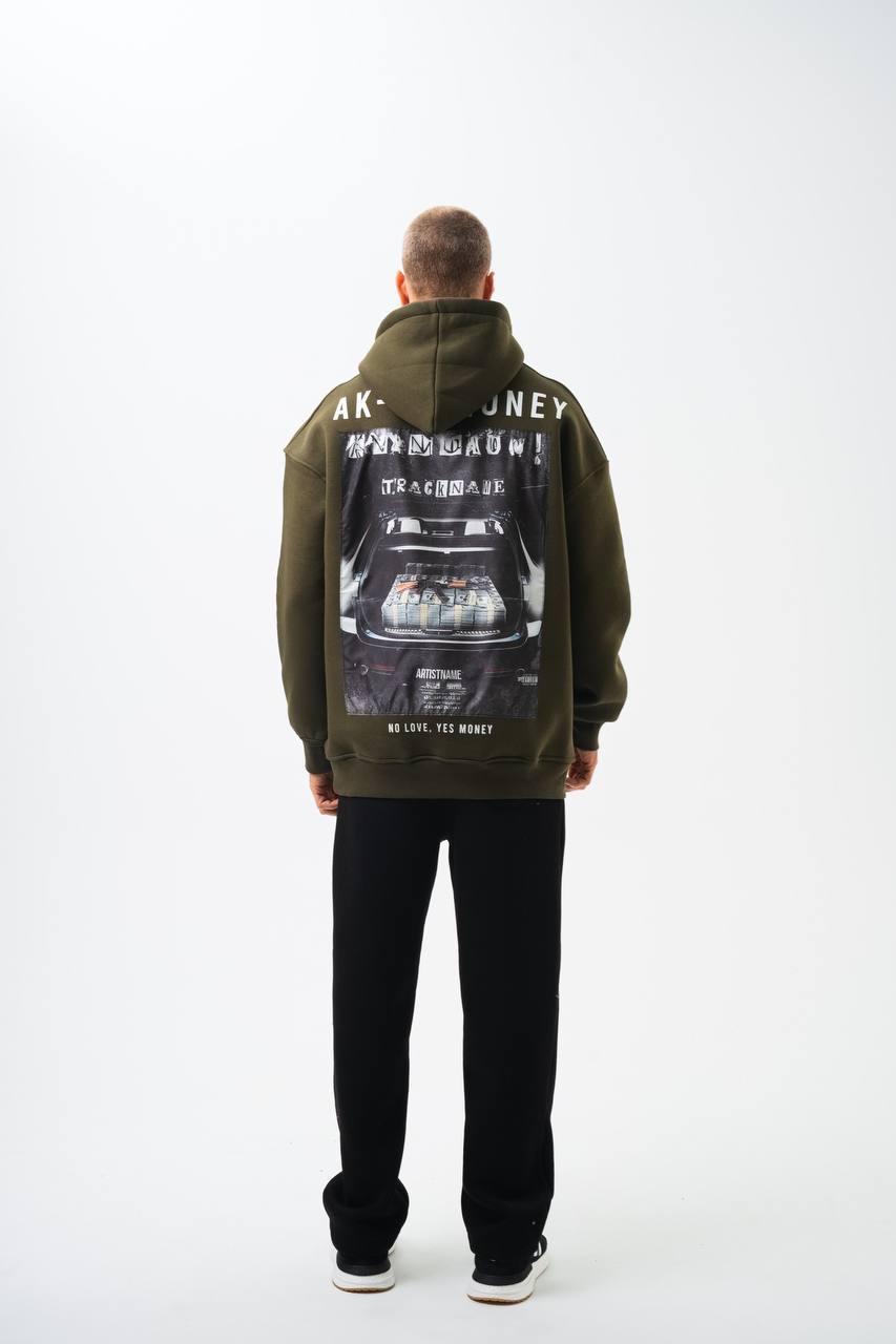 Oversize &#39;Money Power&#39; Graphic Hoodie – Heavyweight Streetwear Sweatshirt