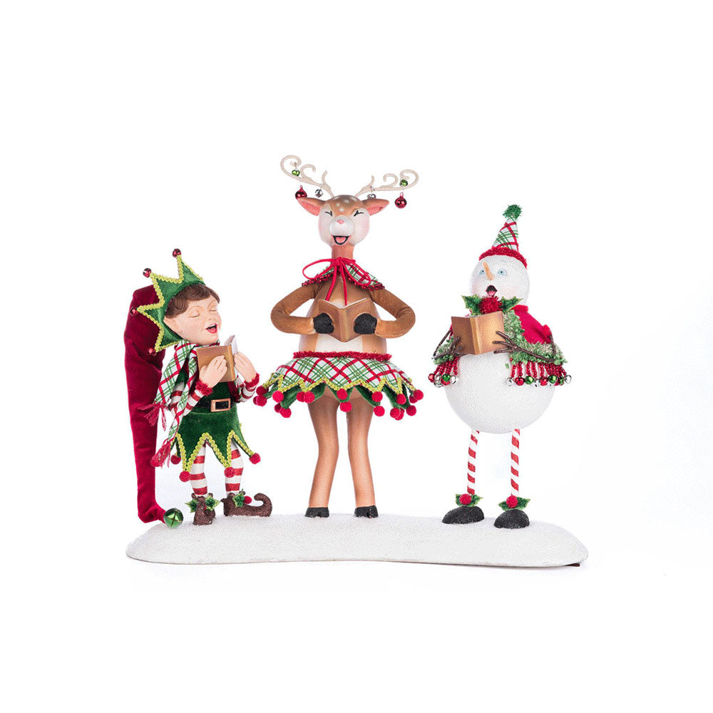Alfie, Deerdra, And Snowy Christmas Carolers by Katherine&amp;#39;s Collection