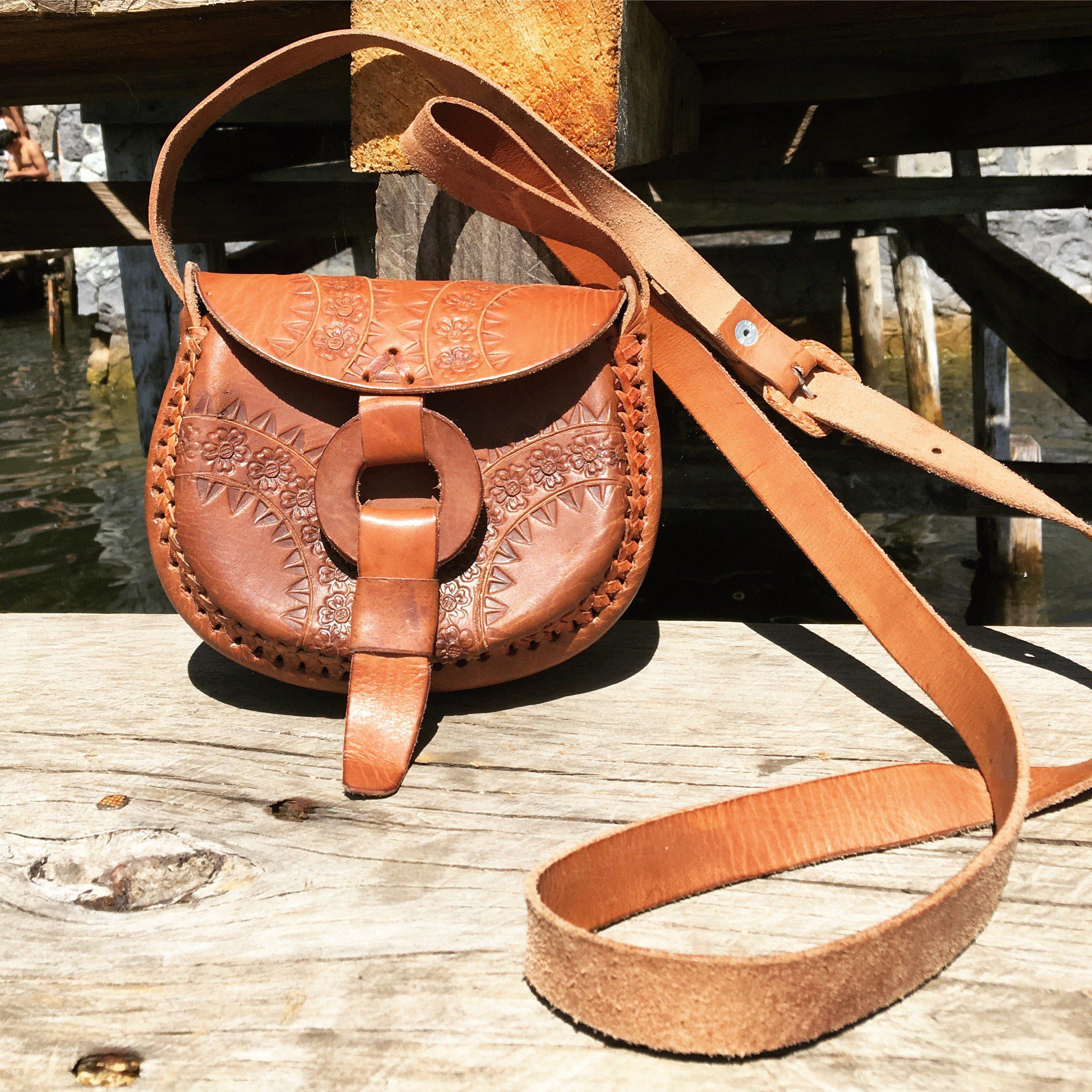 Alicia Leather Crossover Stamped Purse - Mexico