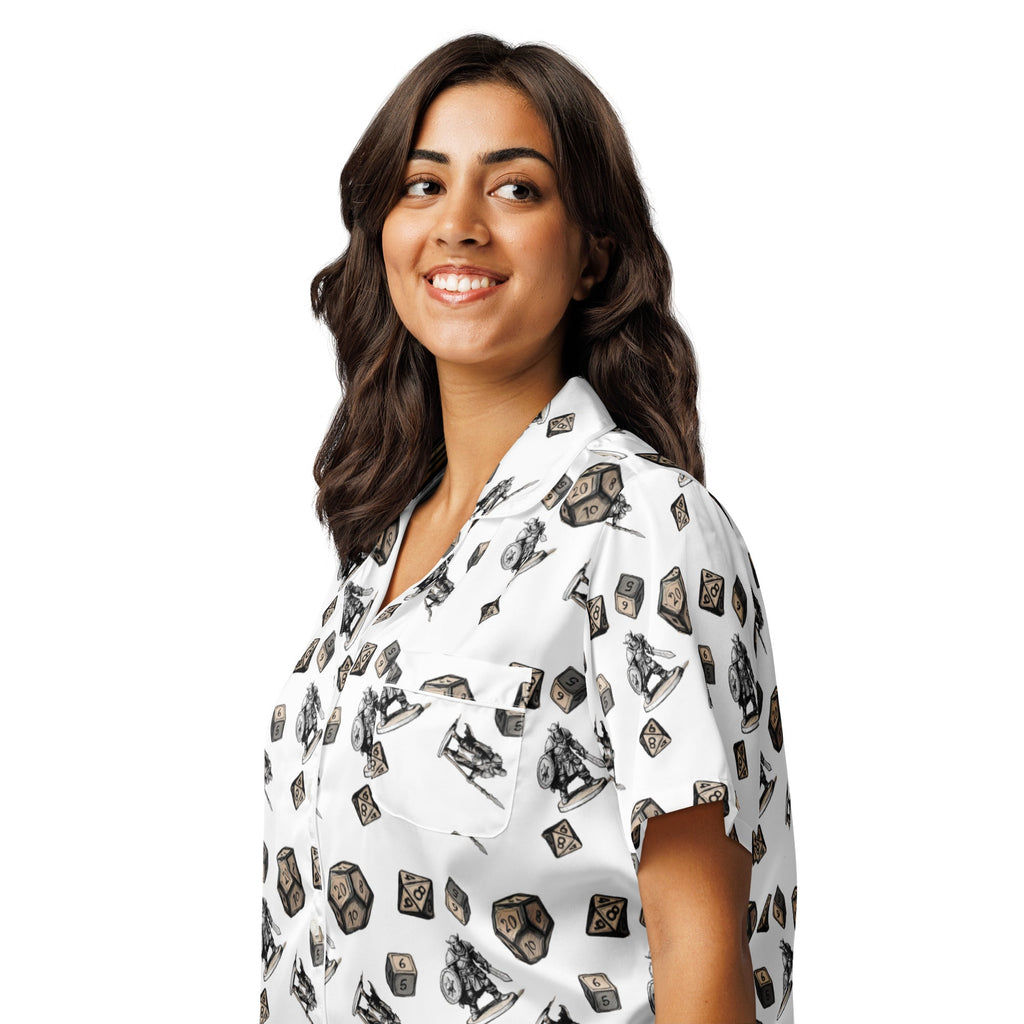 Roll for initiative women’s short sleeve pajama top