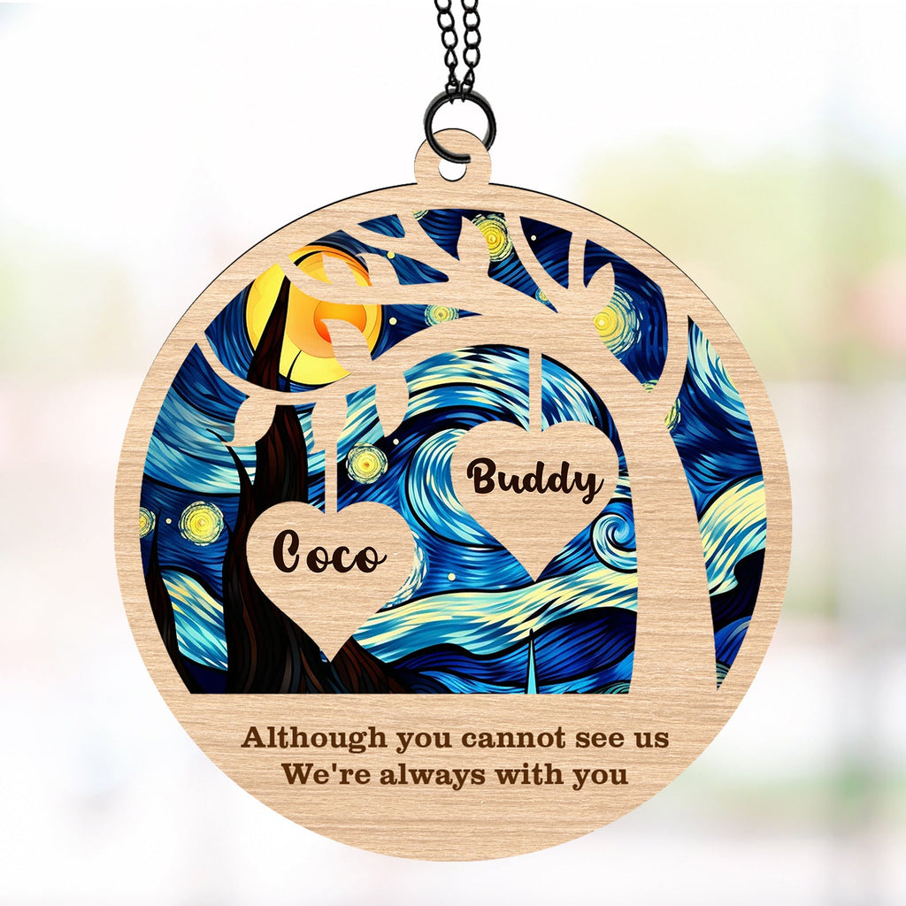 I Am Always With You Suncatcher Ornament, Custom Name Suncatchers, Gift For Family, Memorial Gift Ornament 682003