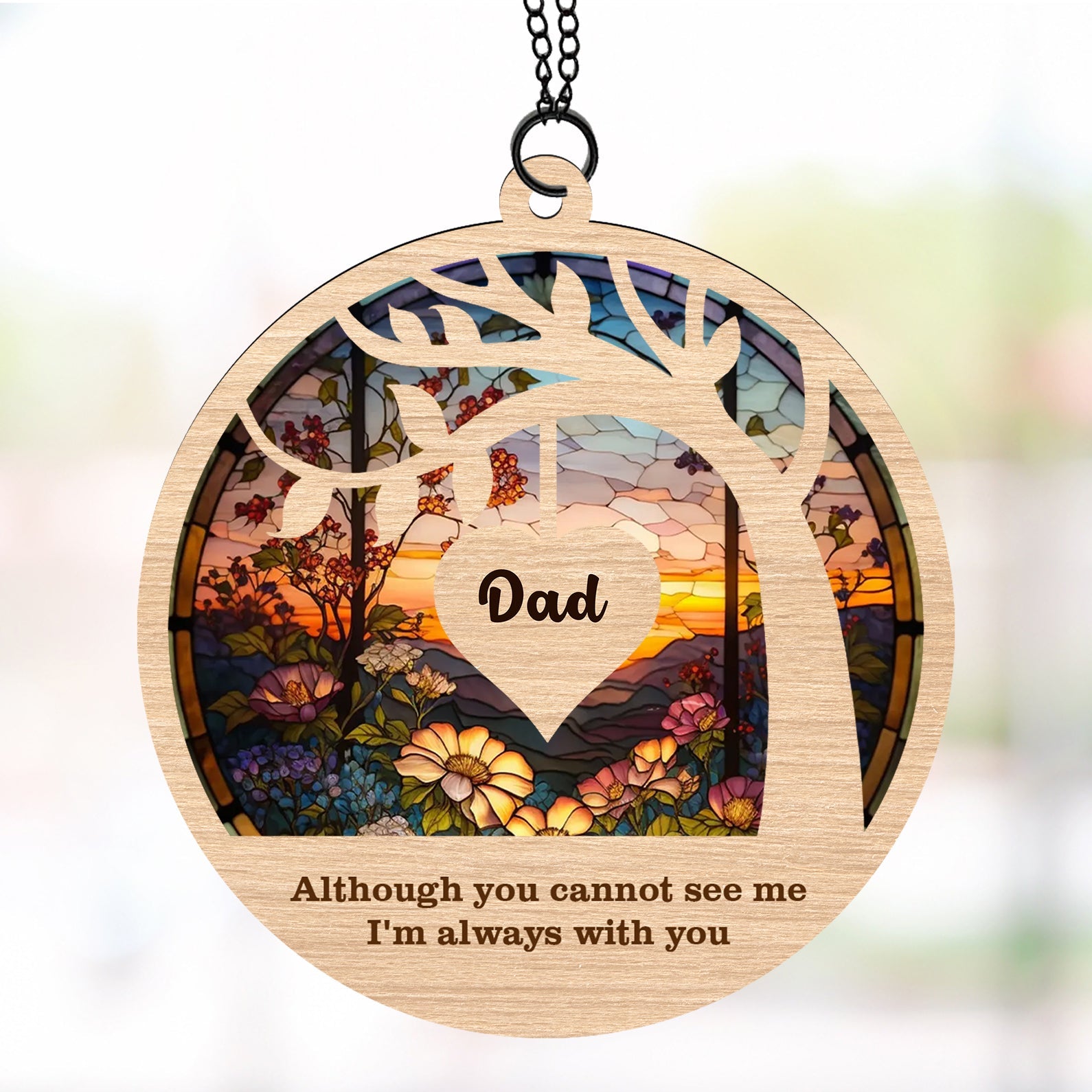 I Am Always With You Suncatcher Ornament, Custom Name Suncatchers, Gift For Family, Memorial Gift Ornament 682003