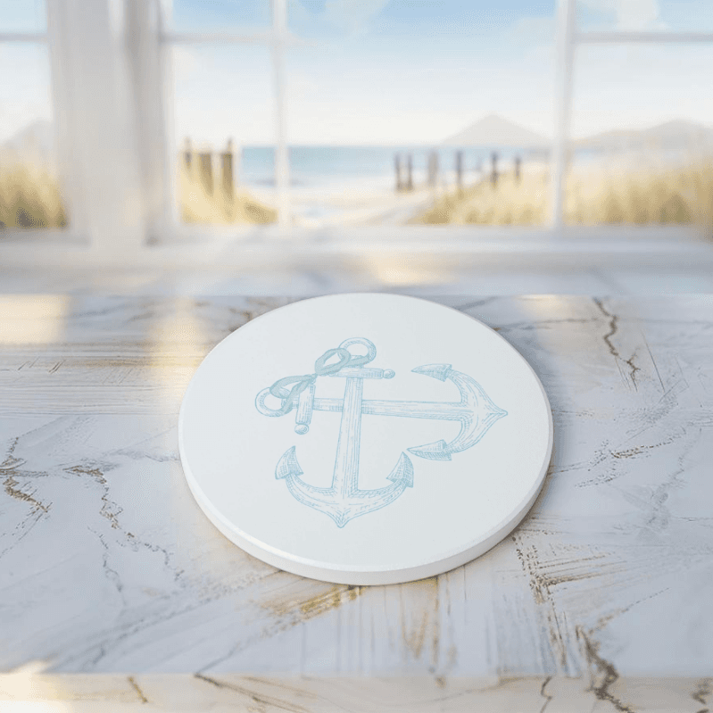 Nautical Anchor Coaster Set