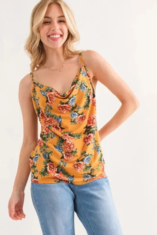 Trendsi Women&amp;#39;s Floral Printed Casual Tank Top - Sleeveless, Lightweight, Summer Apparel &amp;amp; Accessories