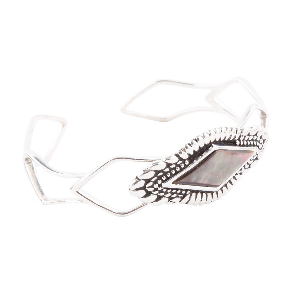 Anemone Black Pearl Cuff Bracelet