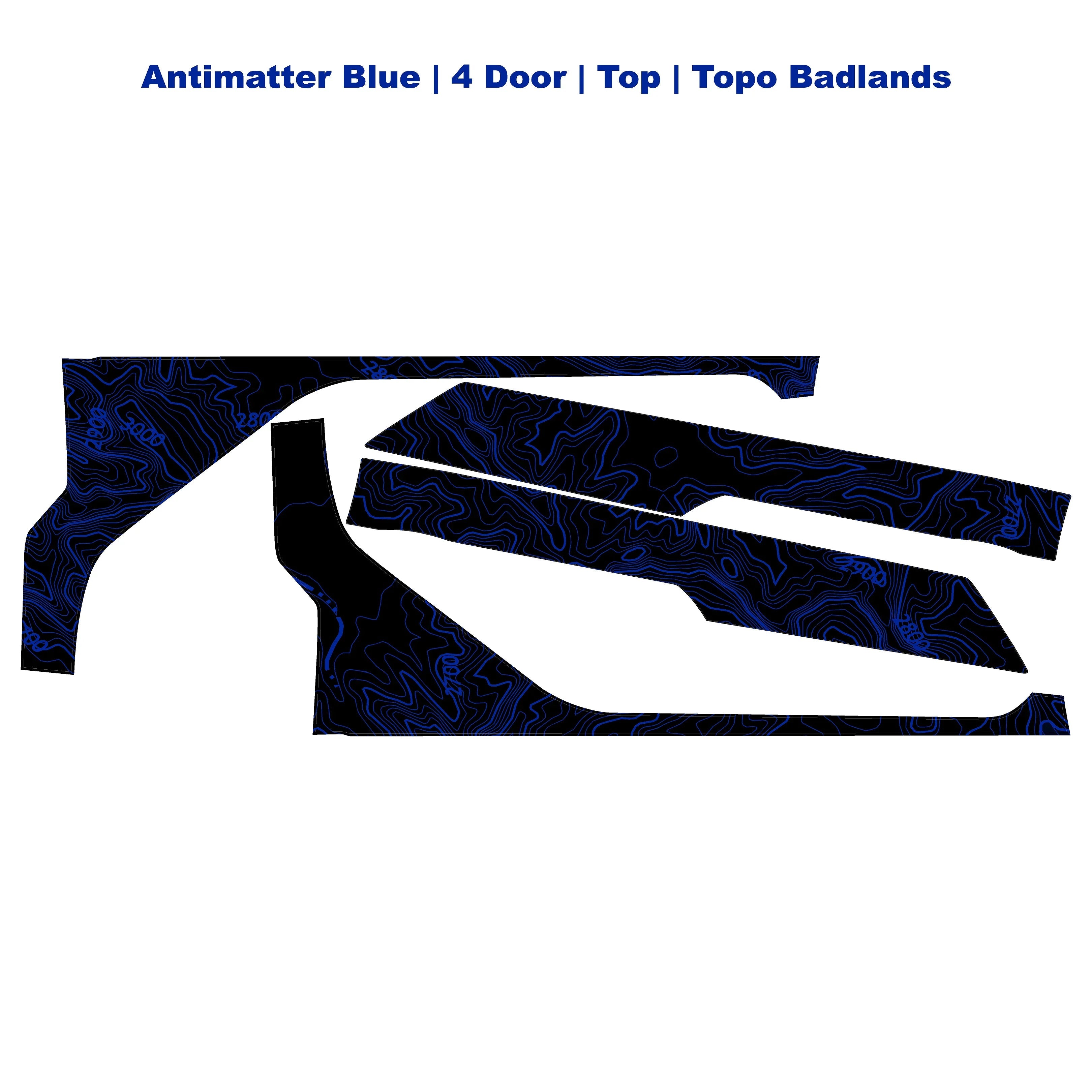 Topographic Upper Door Overlay Kit (Printed Series) - 2021+ Bronco 4 Door
