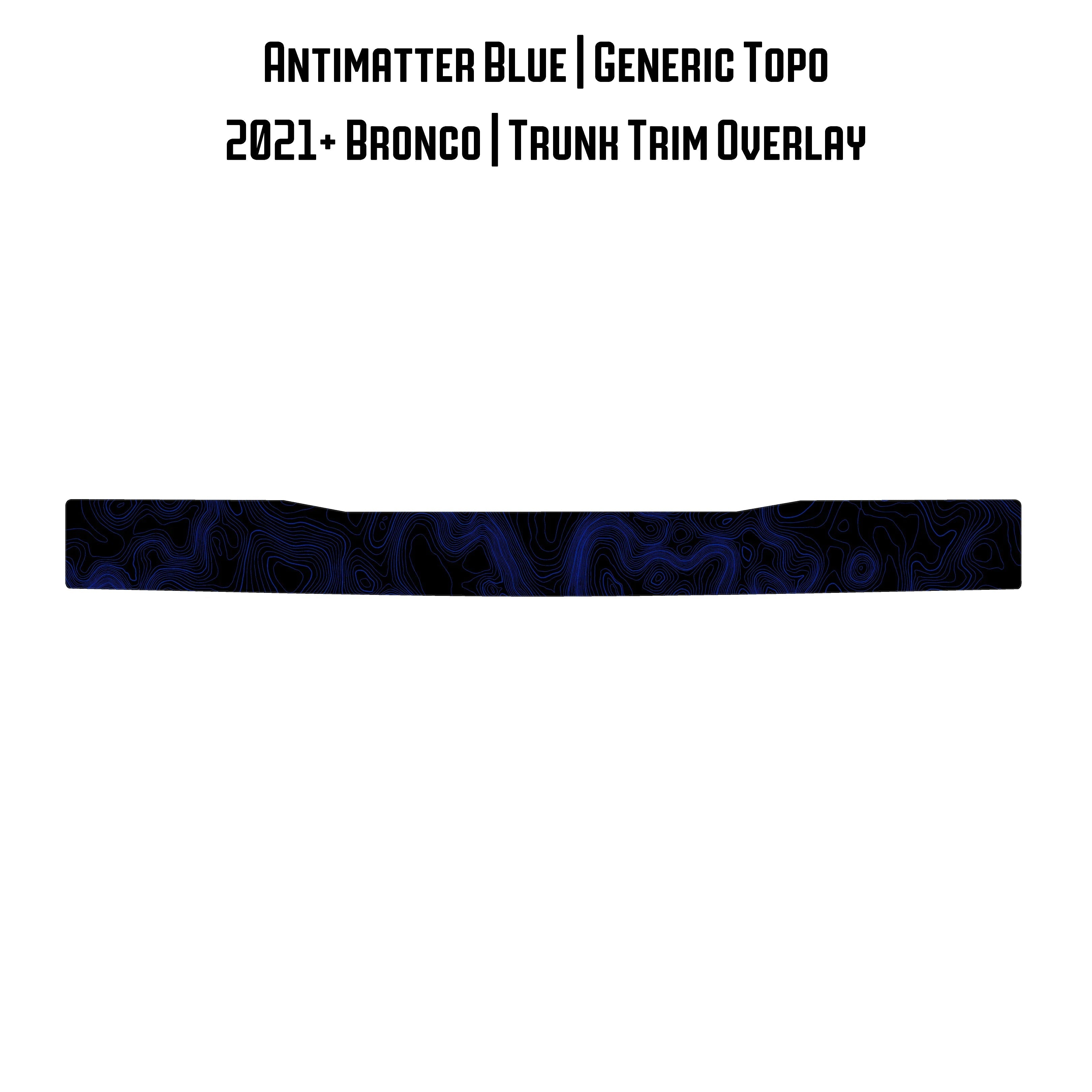 Topo Trunk Trim Overlay / Protector - 2021+ Bronco