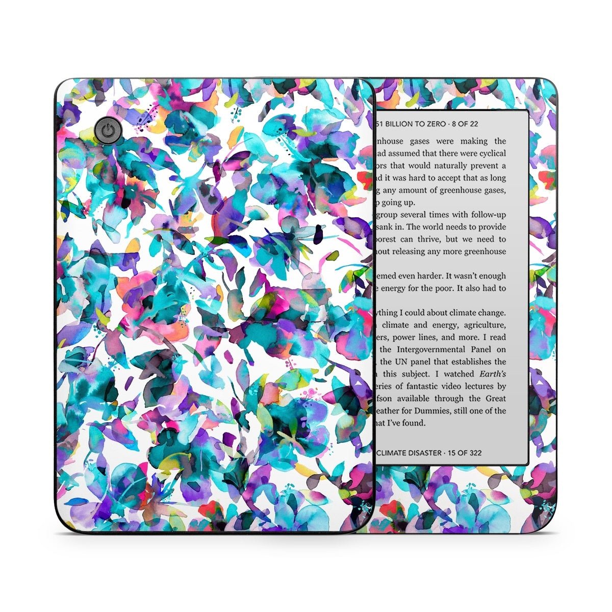 Aquatic Flowers - Kobo Clara 2E Skin