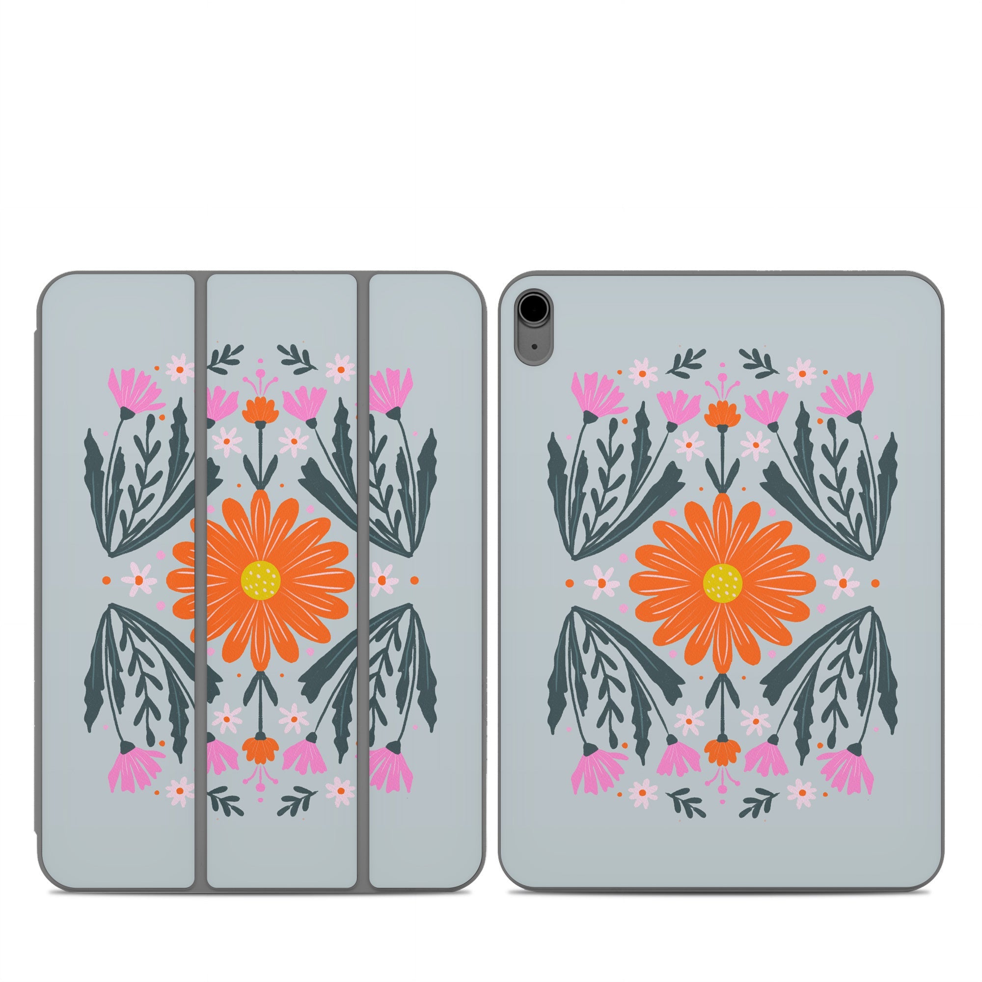 Pink and Orange Flowers - Apple Smart Folio Skin