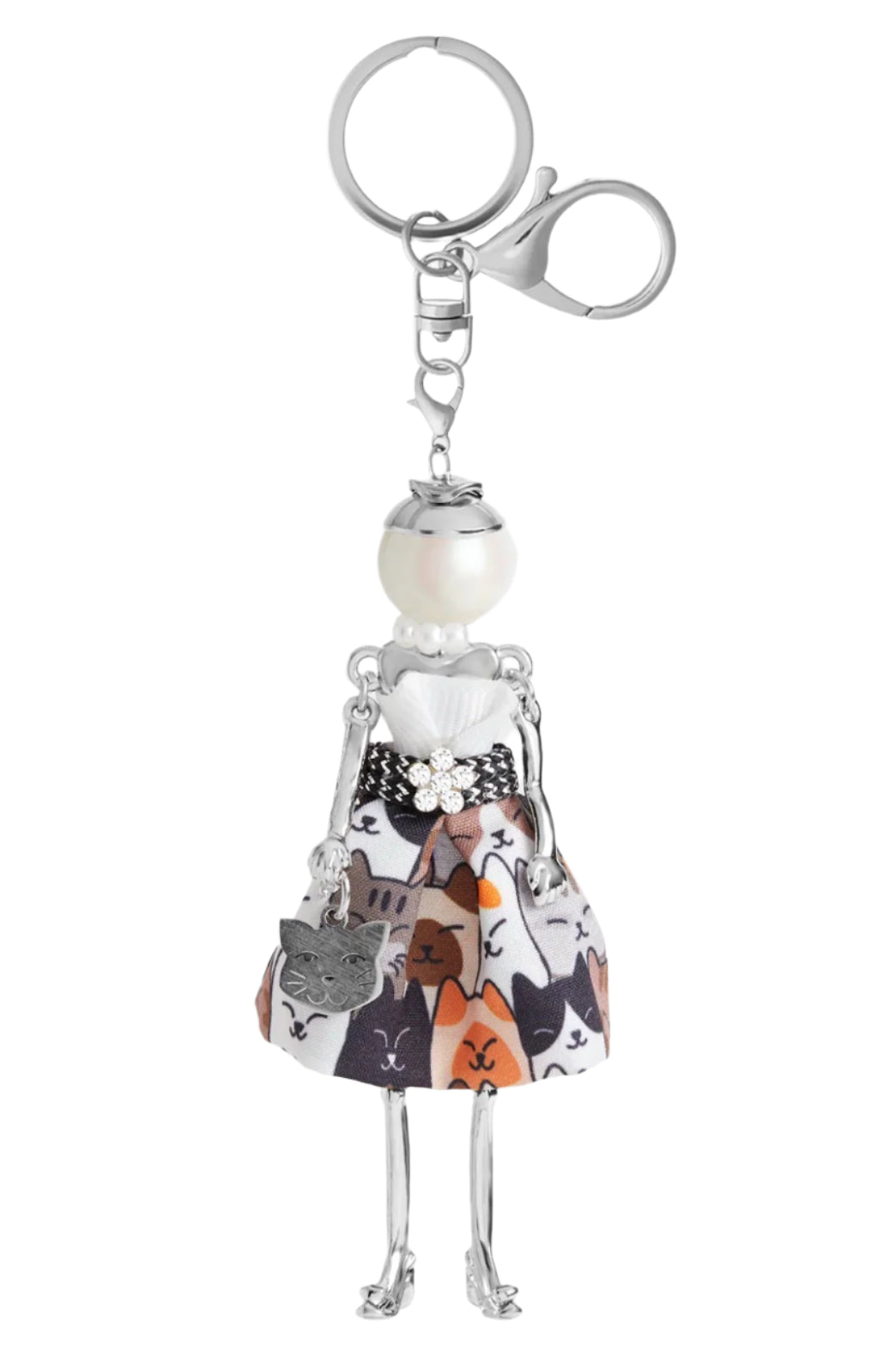 Coco + Carmen Charming Ladies Bag Charm + Key Fob - Kat