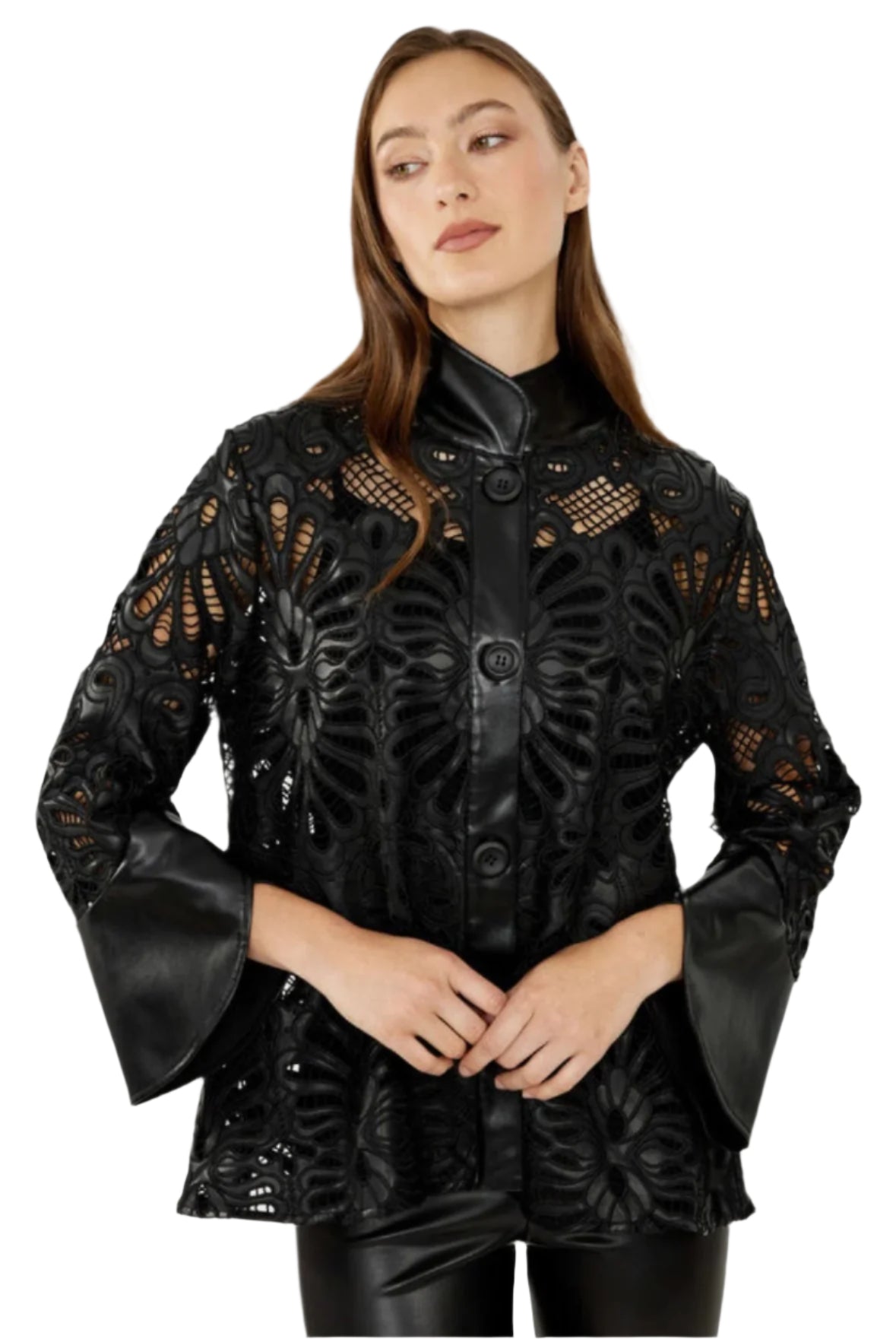 Vecceli Italy Luxe Pleated Fabulous Jacket MT1954