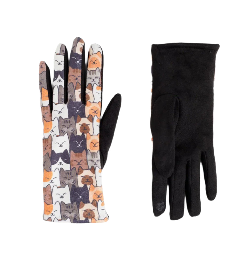 Cats Touchscreen Gloves