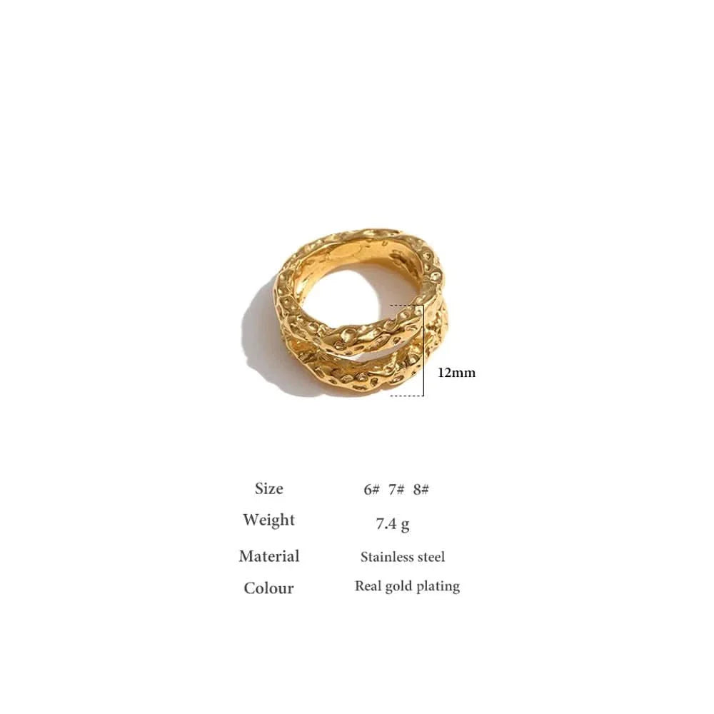 Aurum Moon Double Ring