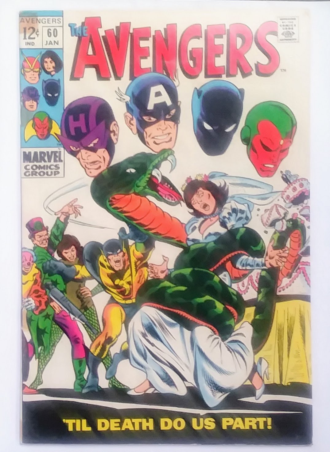 Avengers #060, Marvel Comics (January 1969, GD+)