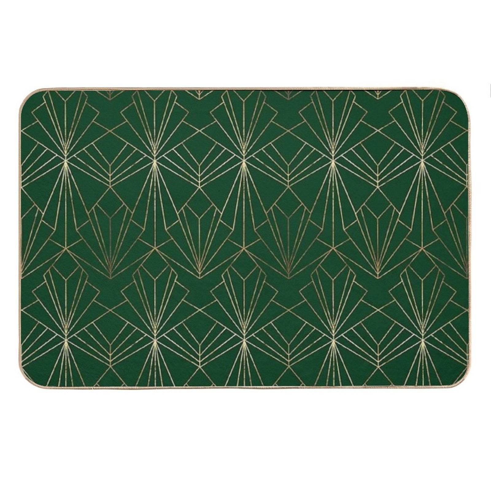 Art Deco in Emerald Green Bath Mat