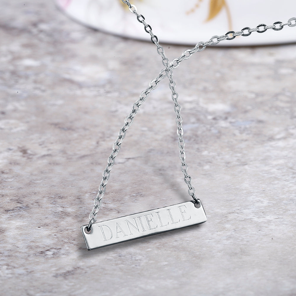 Personalized Bar Necklace - 3 Colors-Free Engraving