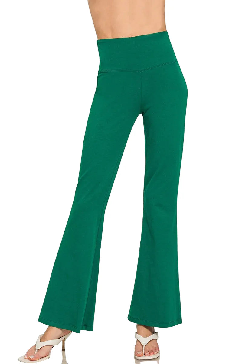 Garden Naked Wide Waistband Yoga Flare Pants